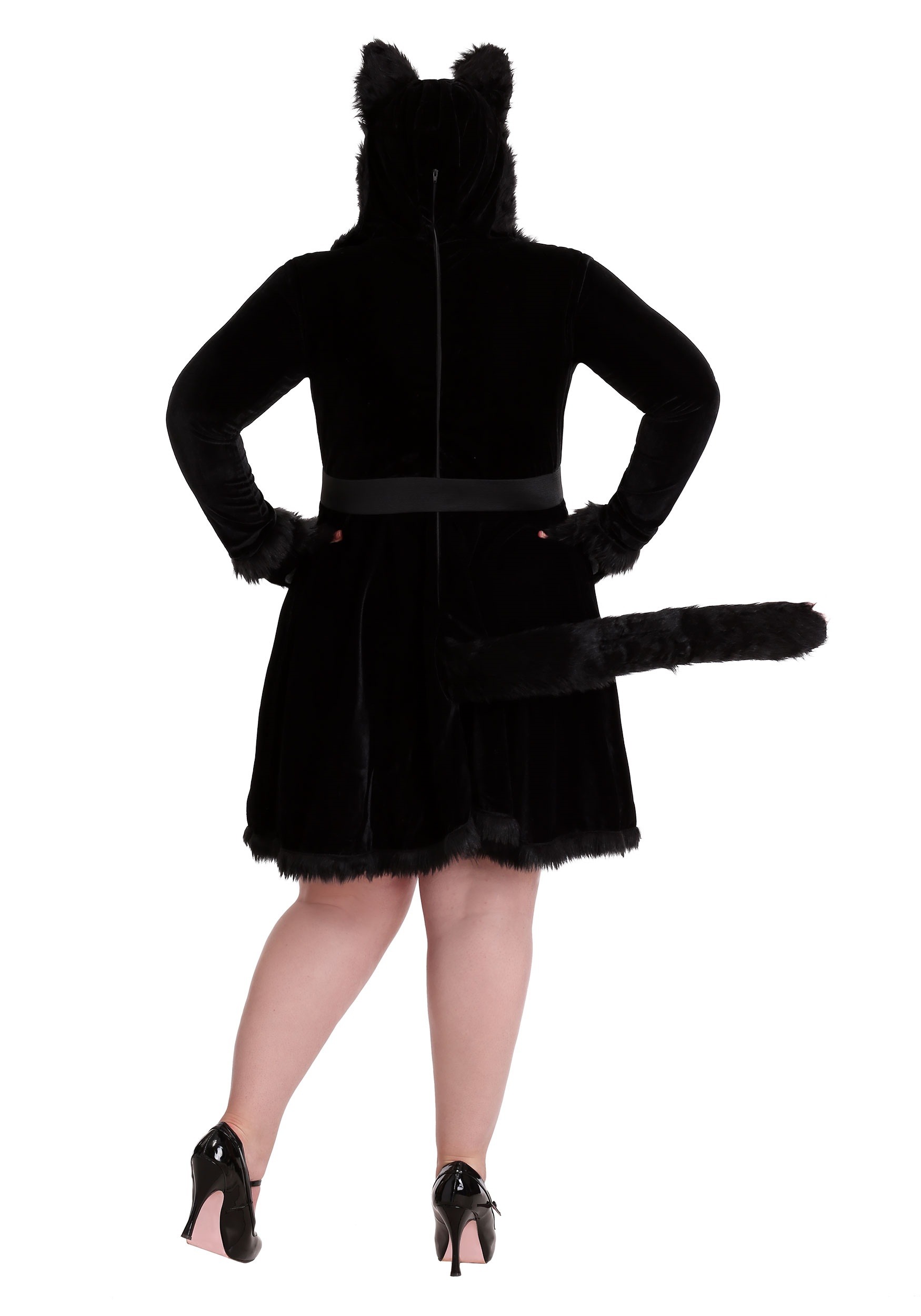 Black Cat Plus Size Fancy Dress Costume For Women , Plus Size Animal Fancy Dress Costumes