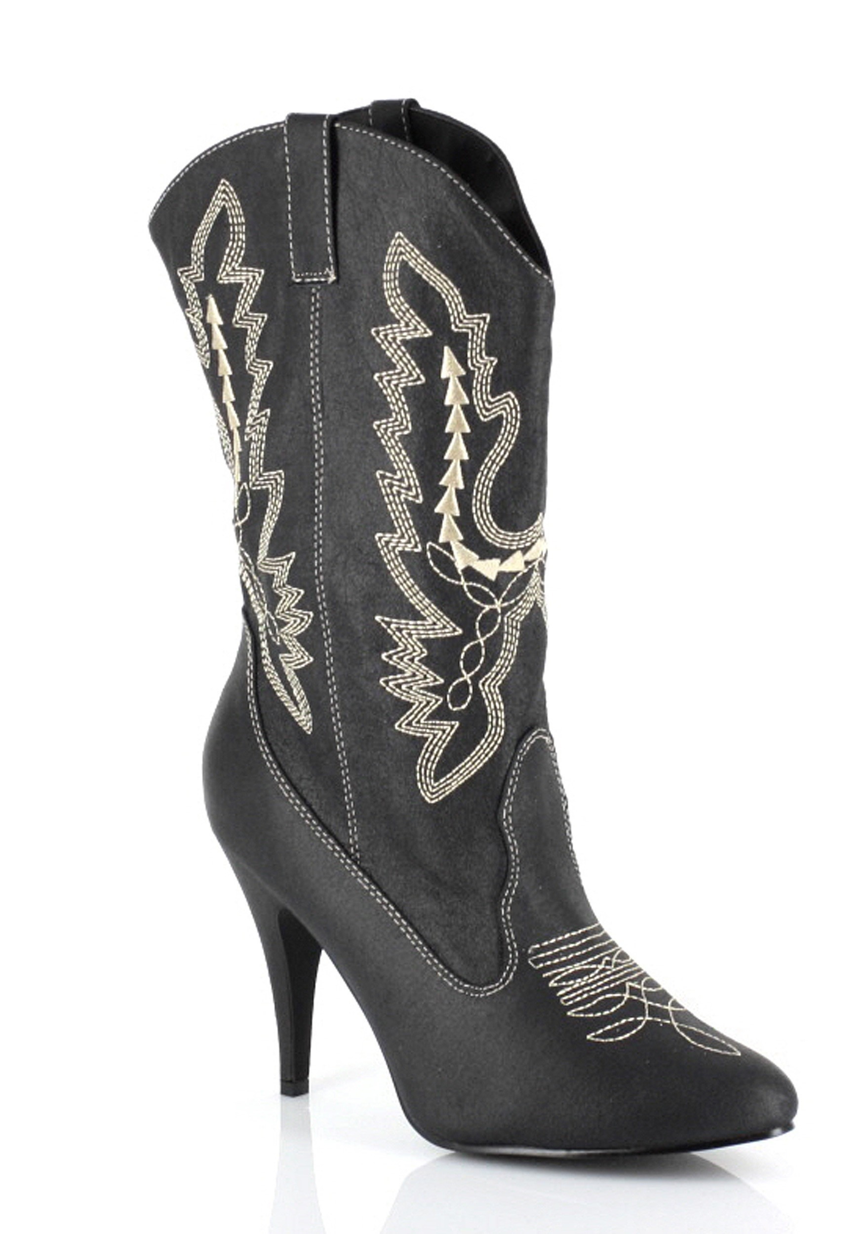 Black Cowgirl Women's Boots , Women's Fancy Dress Costume Boots