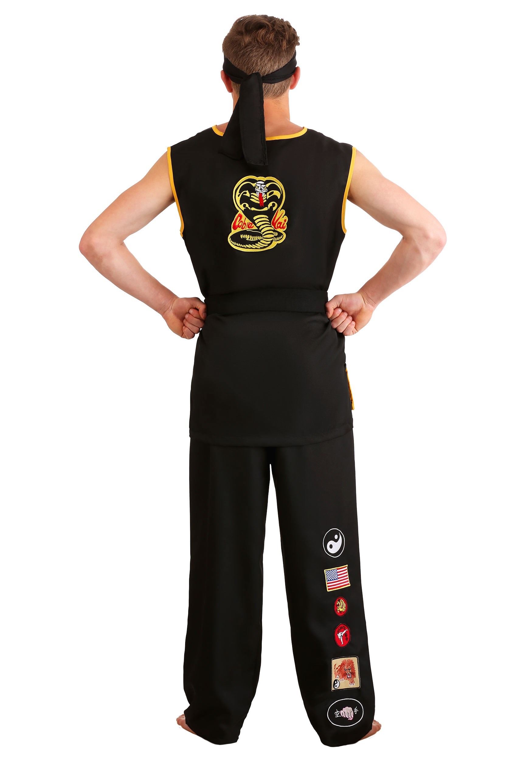 Plus Size Cobra Kai Fancy Dress Costume , Karate Kid Fancy Dress Costume , Exclusive