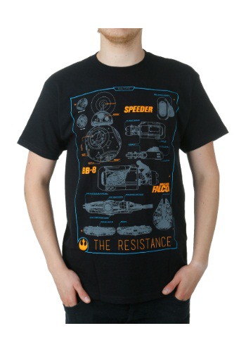 Star Wars 7 Vehicle Schematics T-Shirt