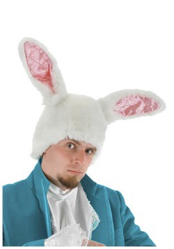 White Rabbit Plush Ears Hat