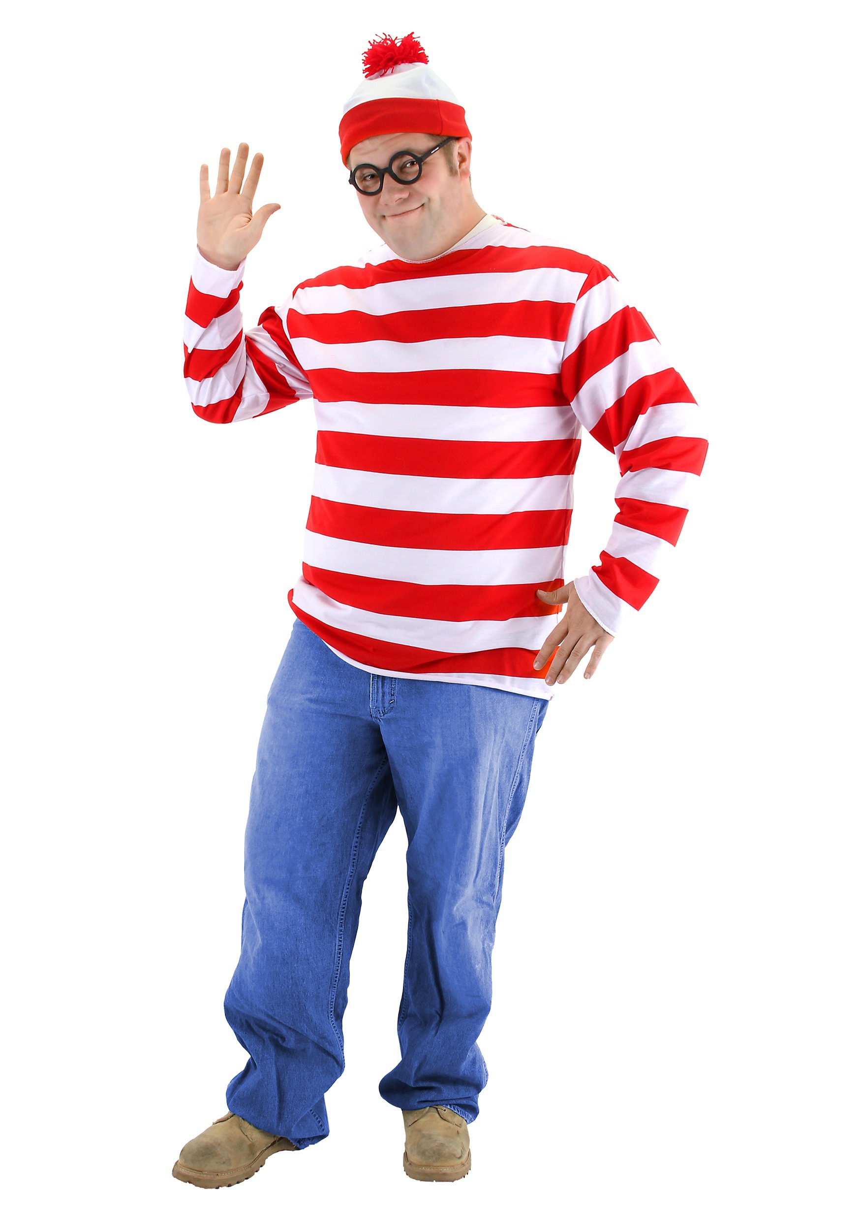 Plus Size Where's Wally Fancy Dress Costume