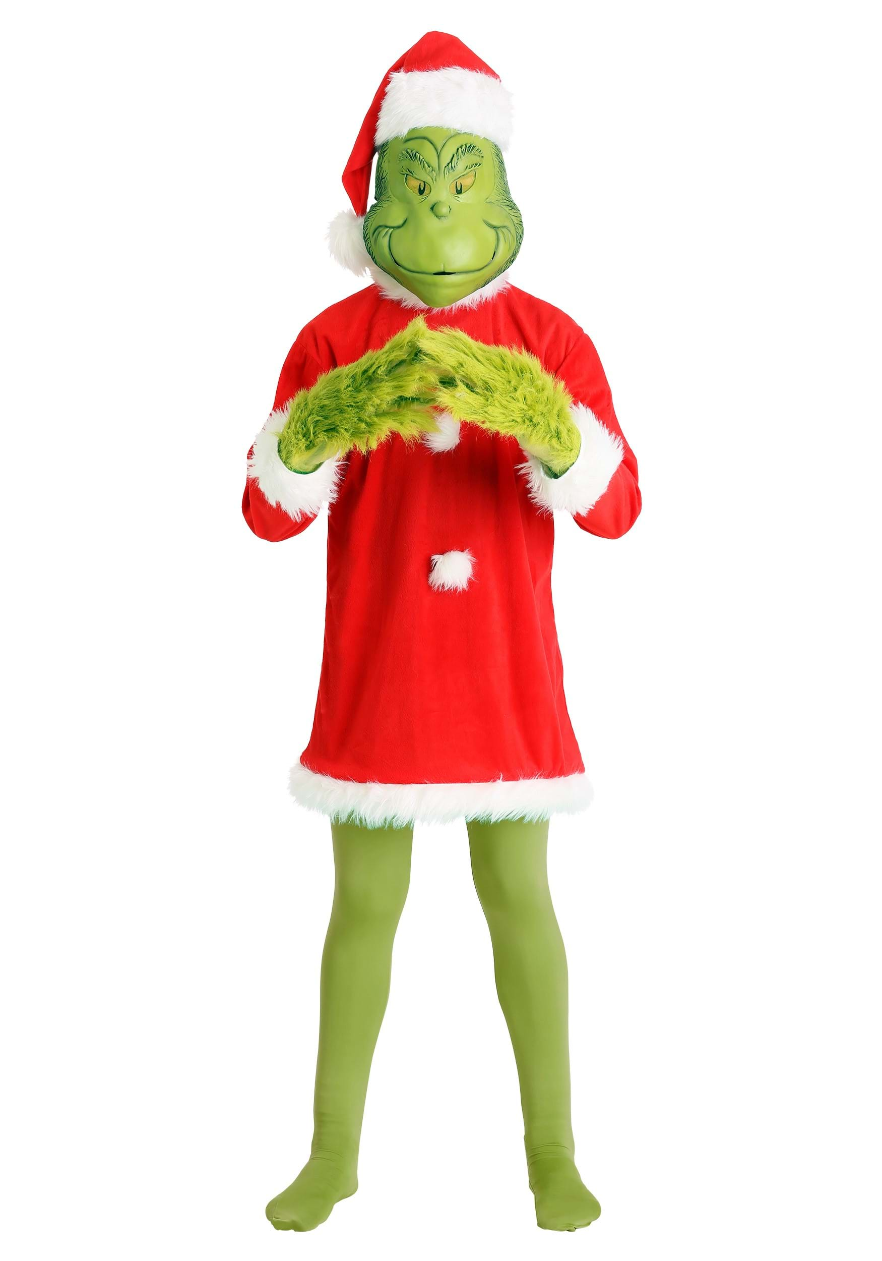 Mens Deluxe Grinch Fancy Dress Costume | Christmas Fancy Dress Costumes