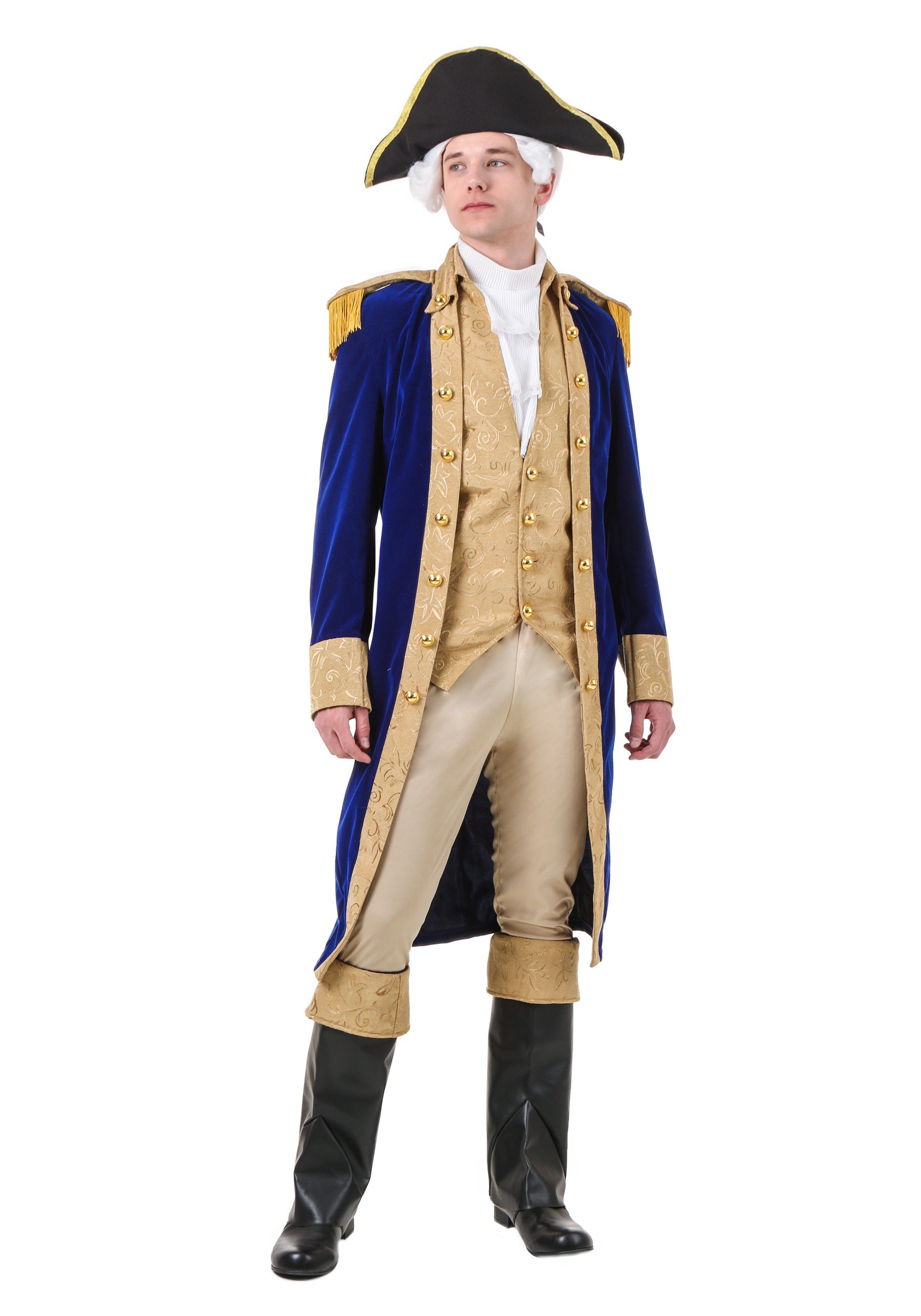 George Washington Plus Size Fancy Dress Costume For Men