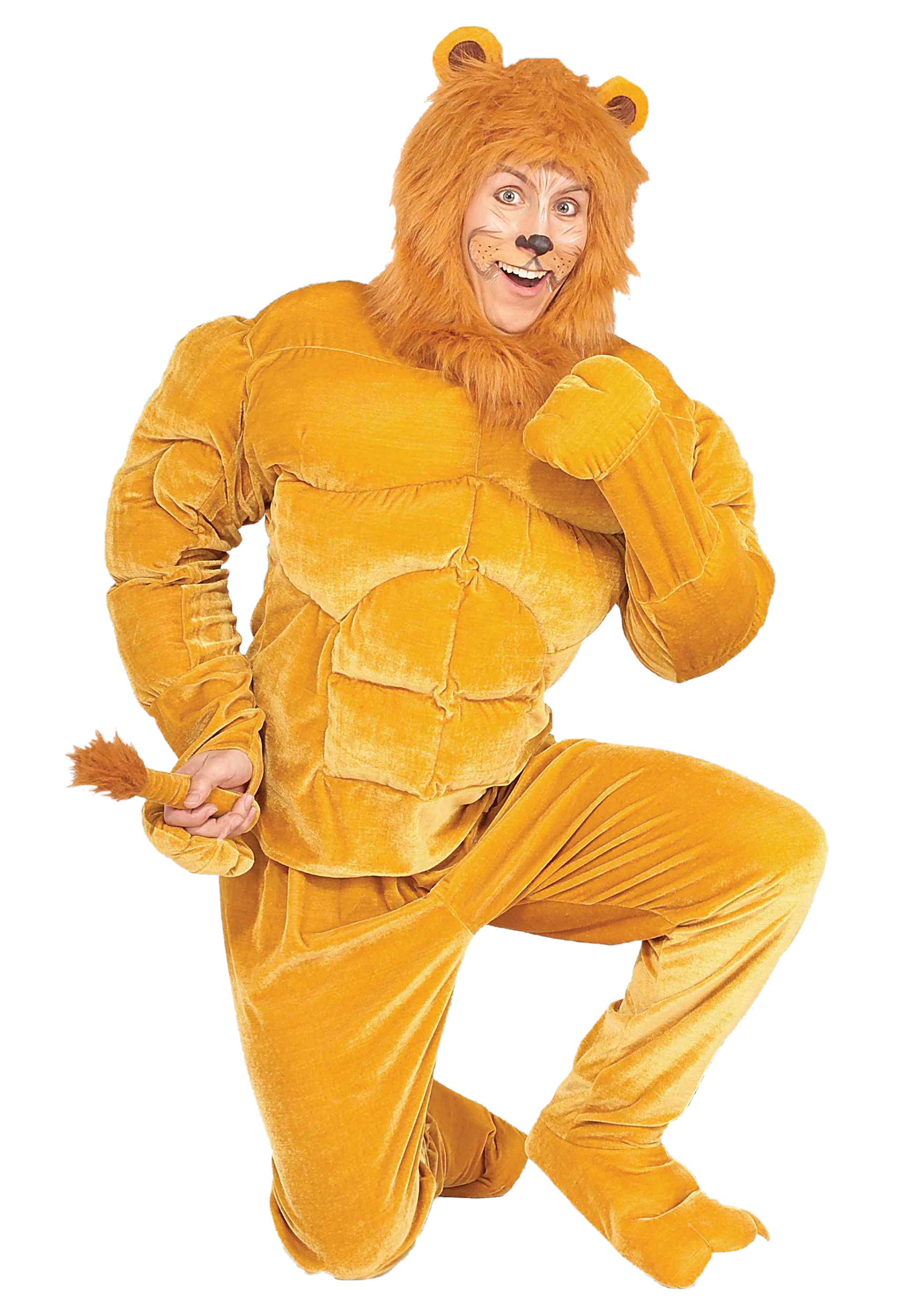 Macho Cowardly Lion Fancy Dress Costume