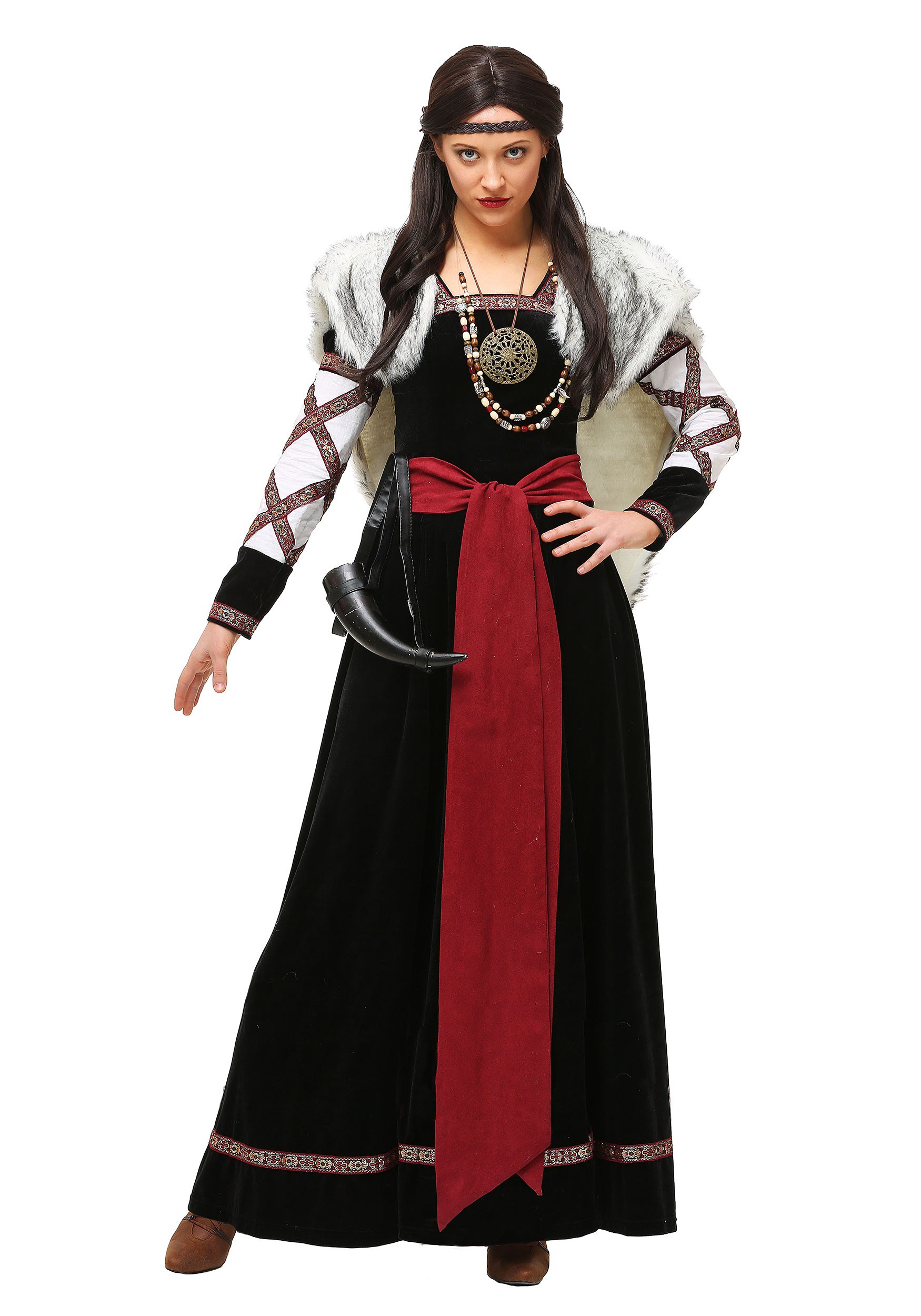 Dark Viking Dress Fancy Dress Costume For Women