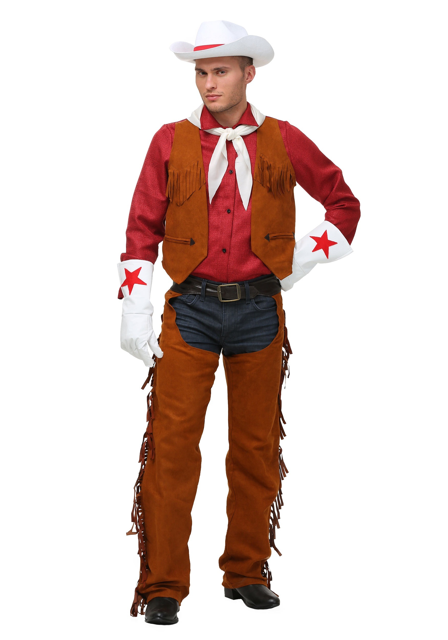 Plus Size Men's Rodeo Cowboy Fancy Dress Costume