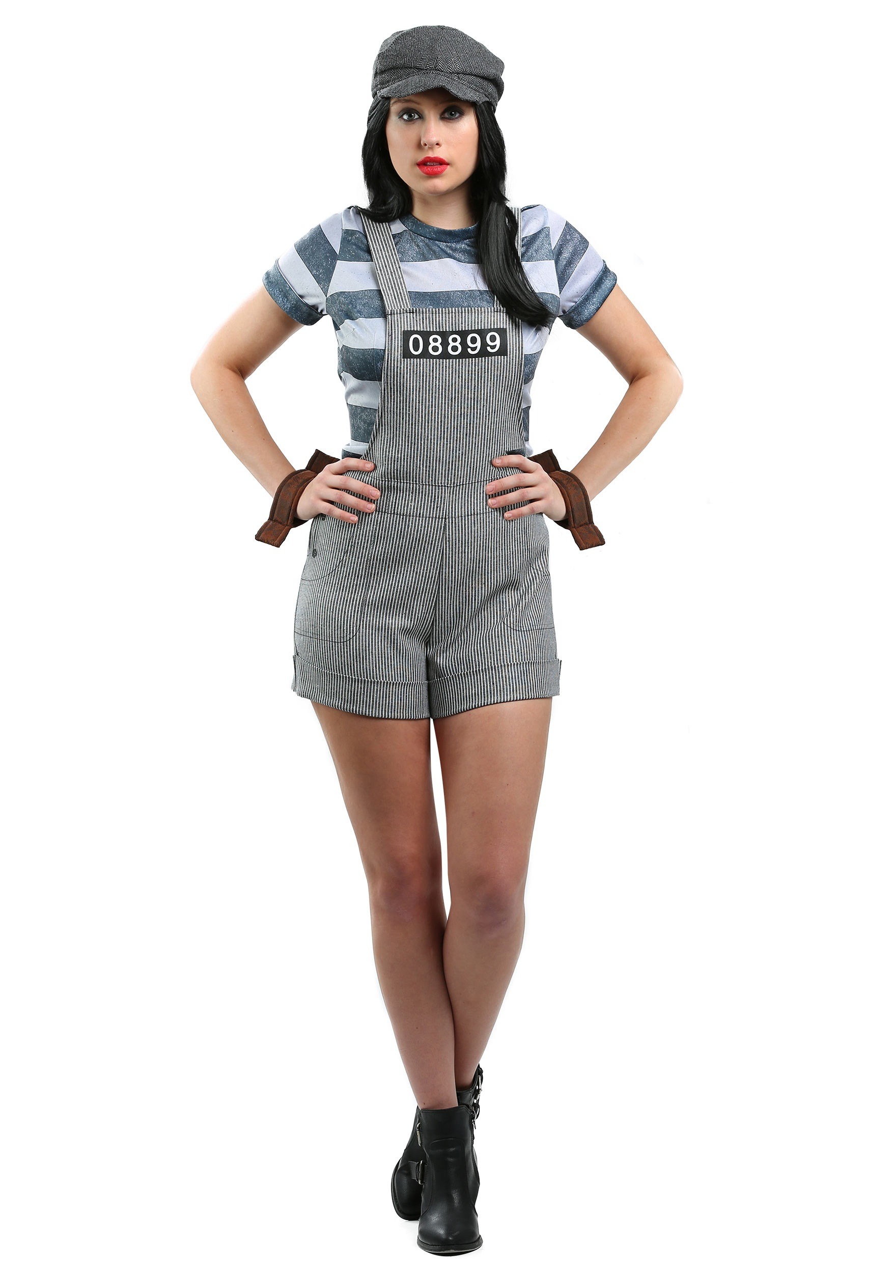 Chain Gang Prisoner Women's Fancy Dress Costume