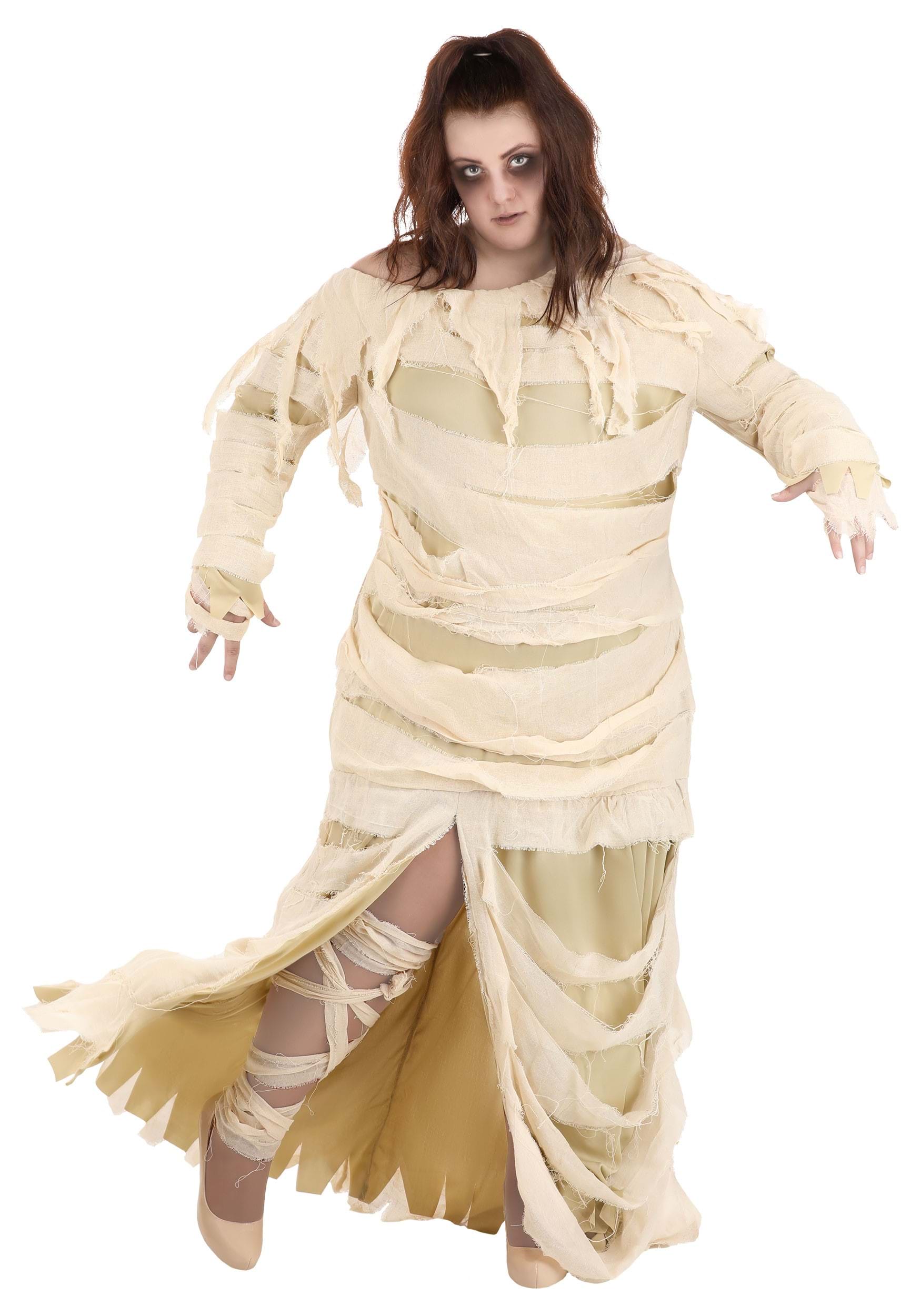 Full Length Mummy Plus Size Fancy Dress Costume For Women