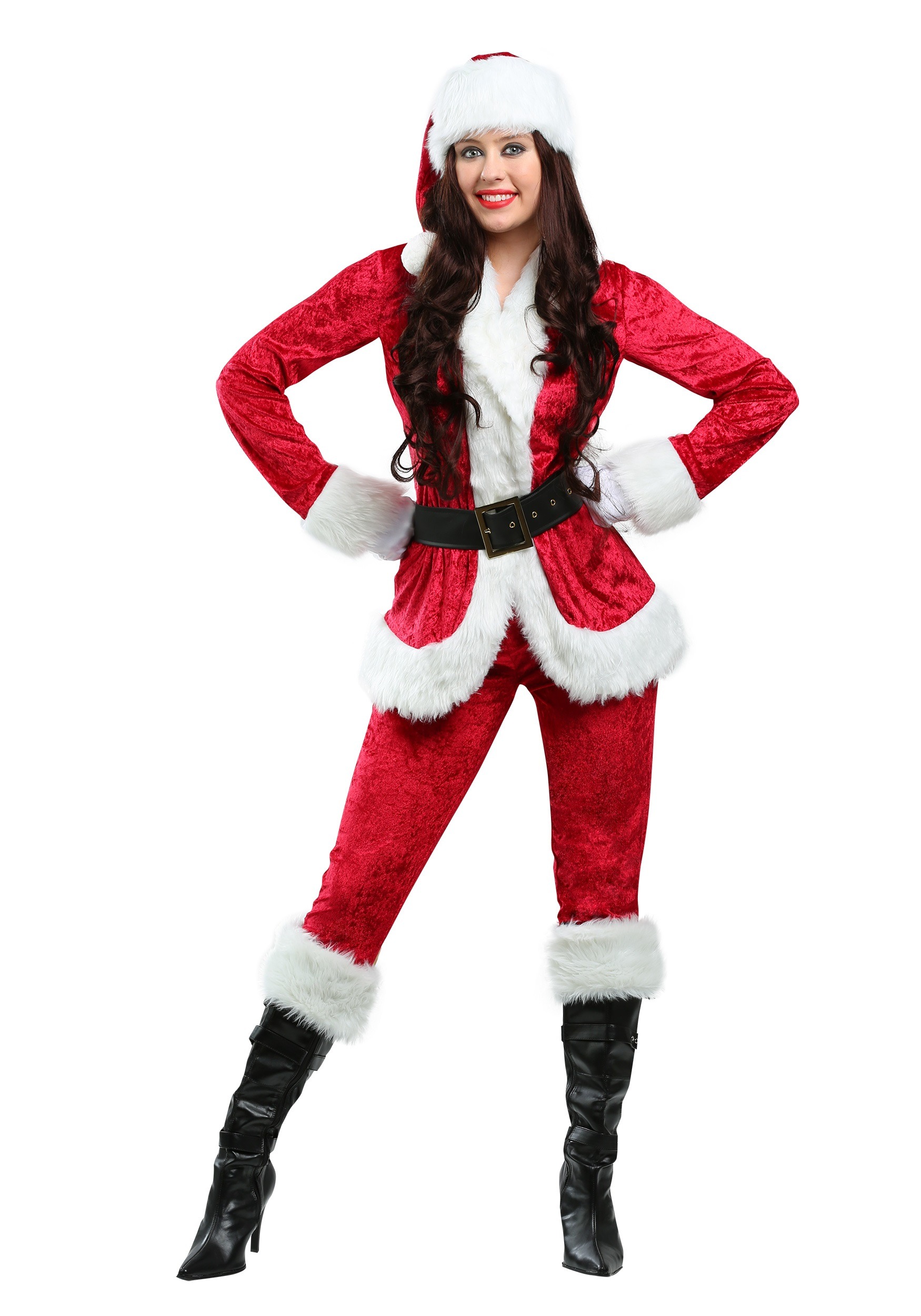 Women's Plus Size Sweet Red Santa Fancy Dress Costume