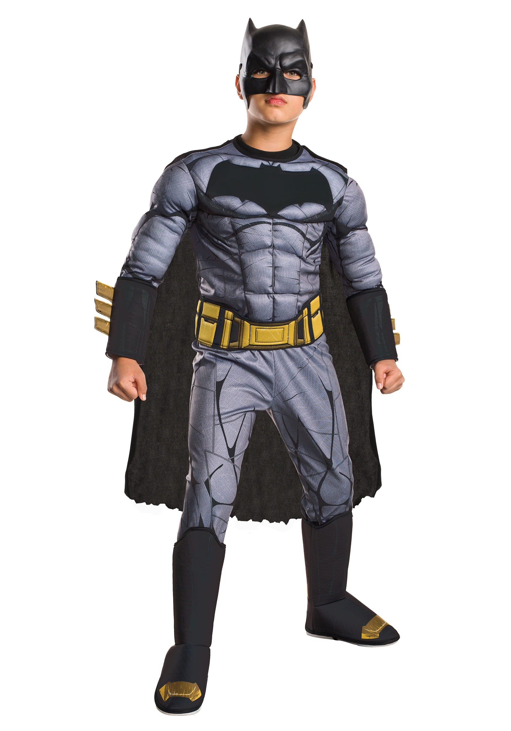 Deluxe Dawn Of Justice Batman Fancy Dress Costume For Boys