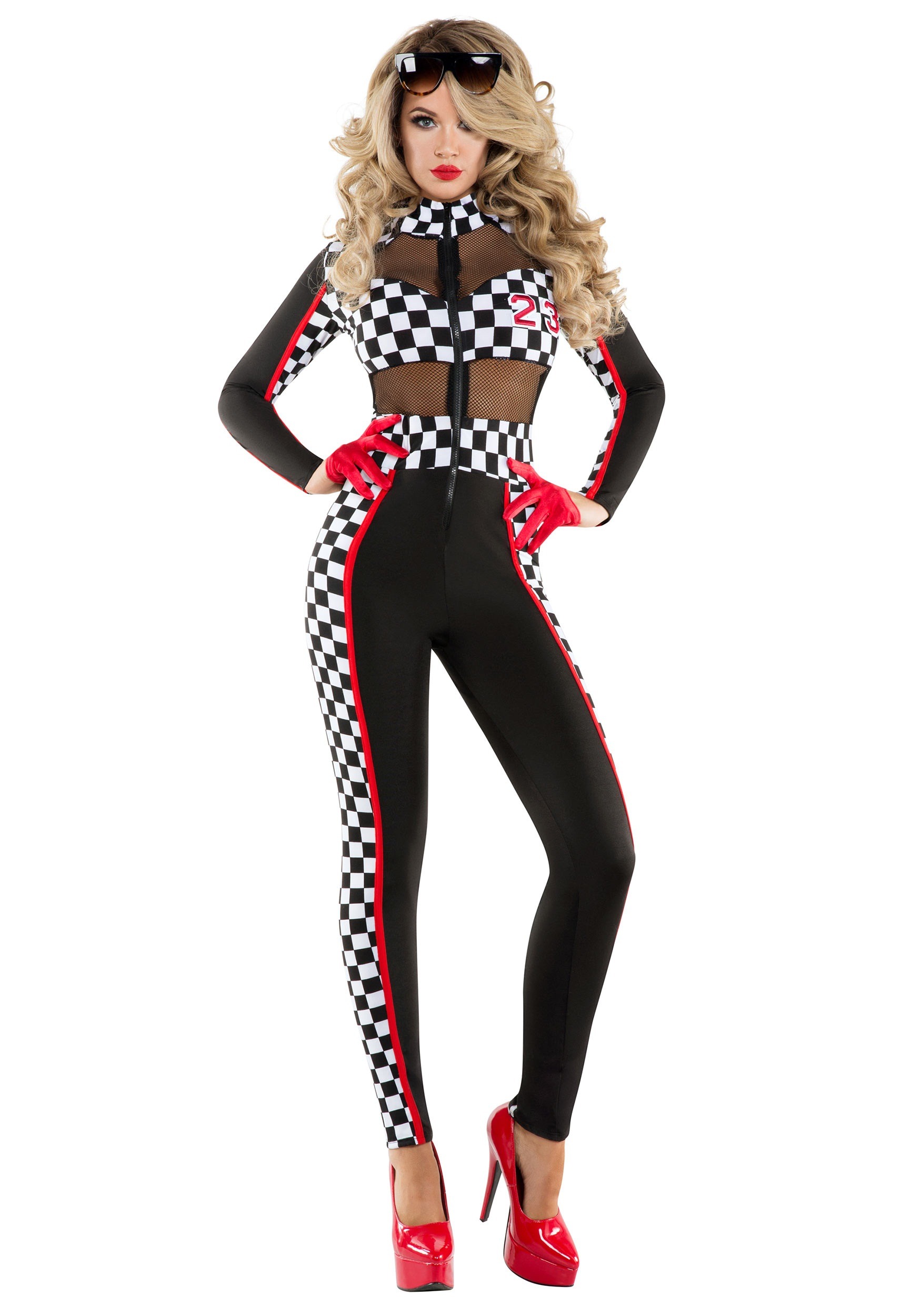 Racy Racer Fancy Dress Costume For Women