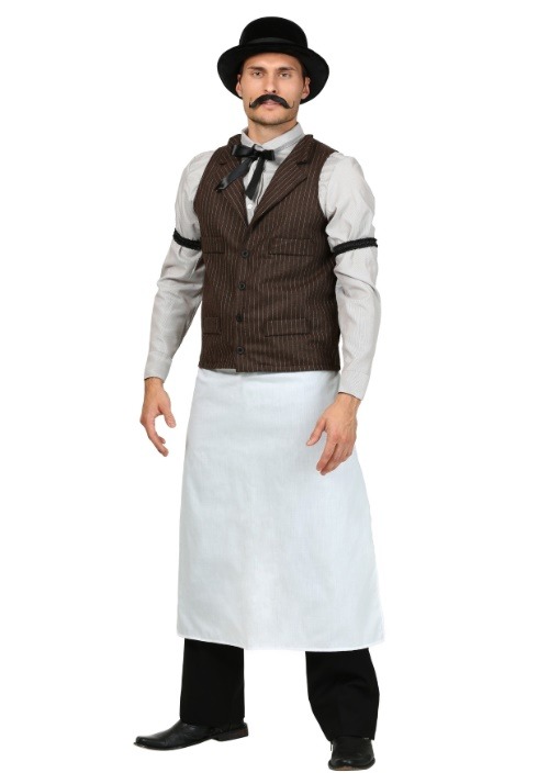 Mens Plus Size Old West Bartender Costume