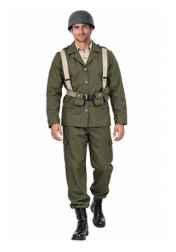 Mens Deluxe WW2 Soldier Costume Main 1