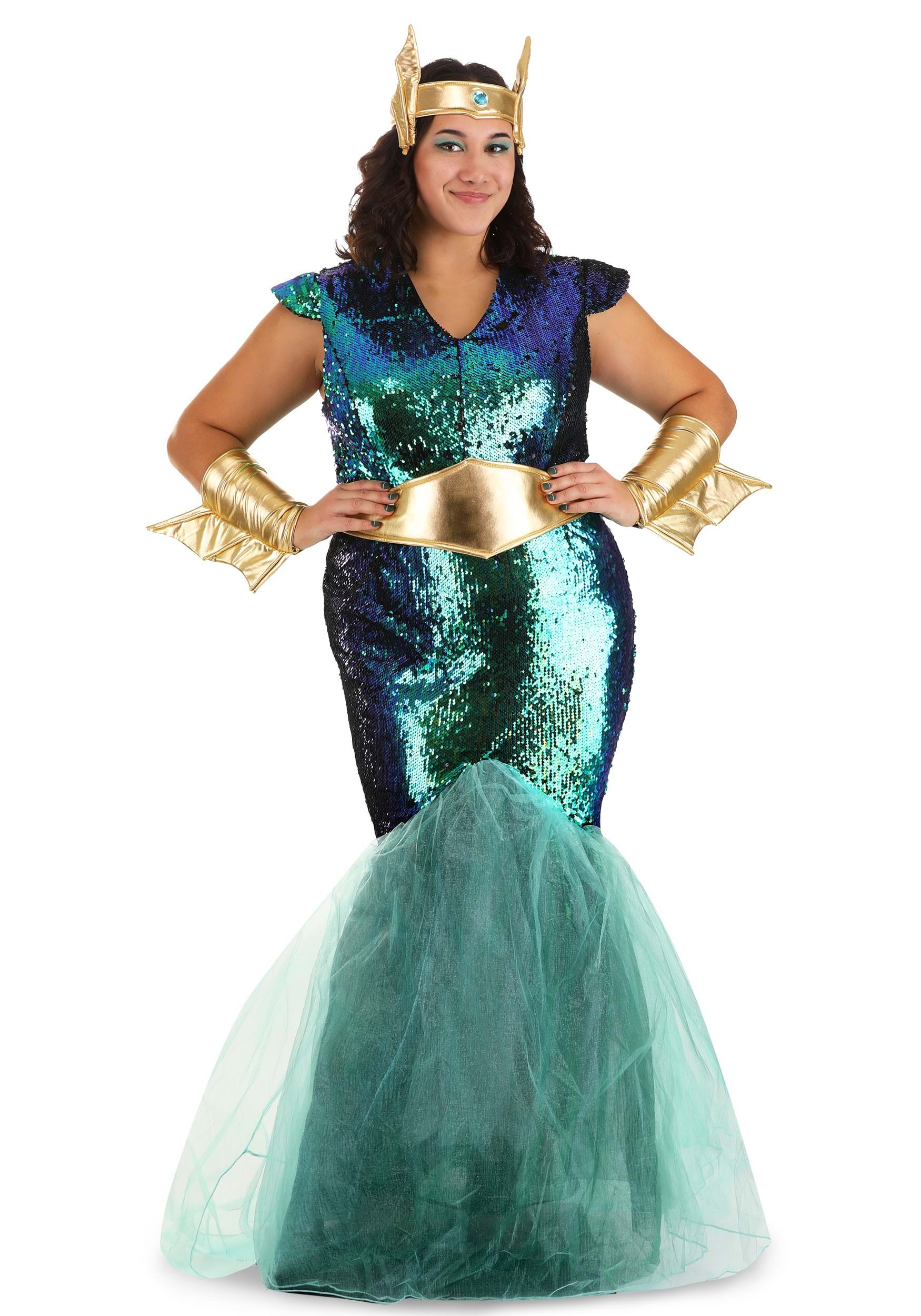 Plus Size Sea Siren Fancy Dress Costume