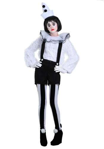 Womens Vintage Pierrot Clown Costume