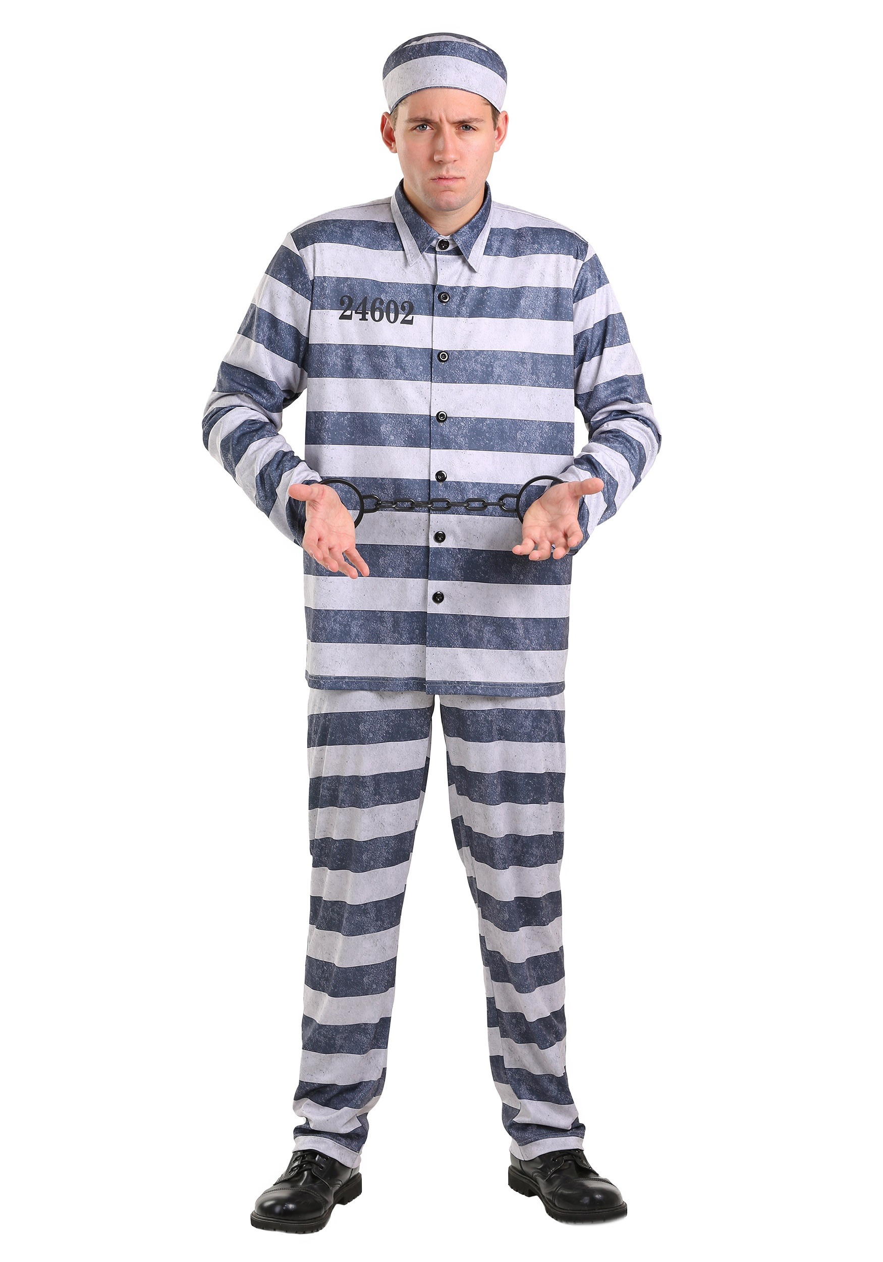 Plus Size Vintage Prisoner Fancy Dress Costume