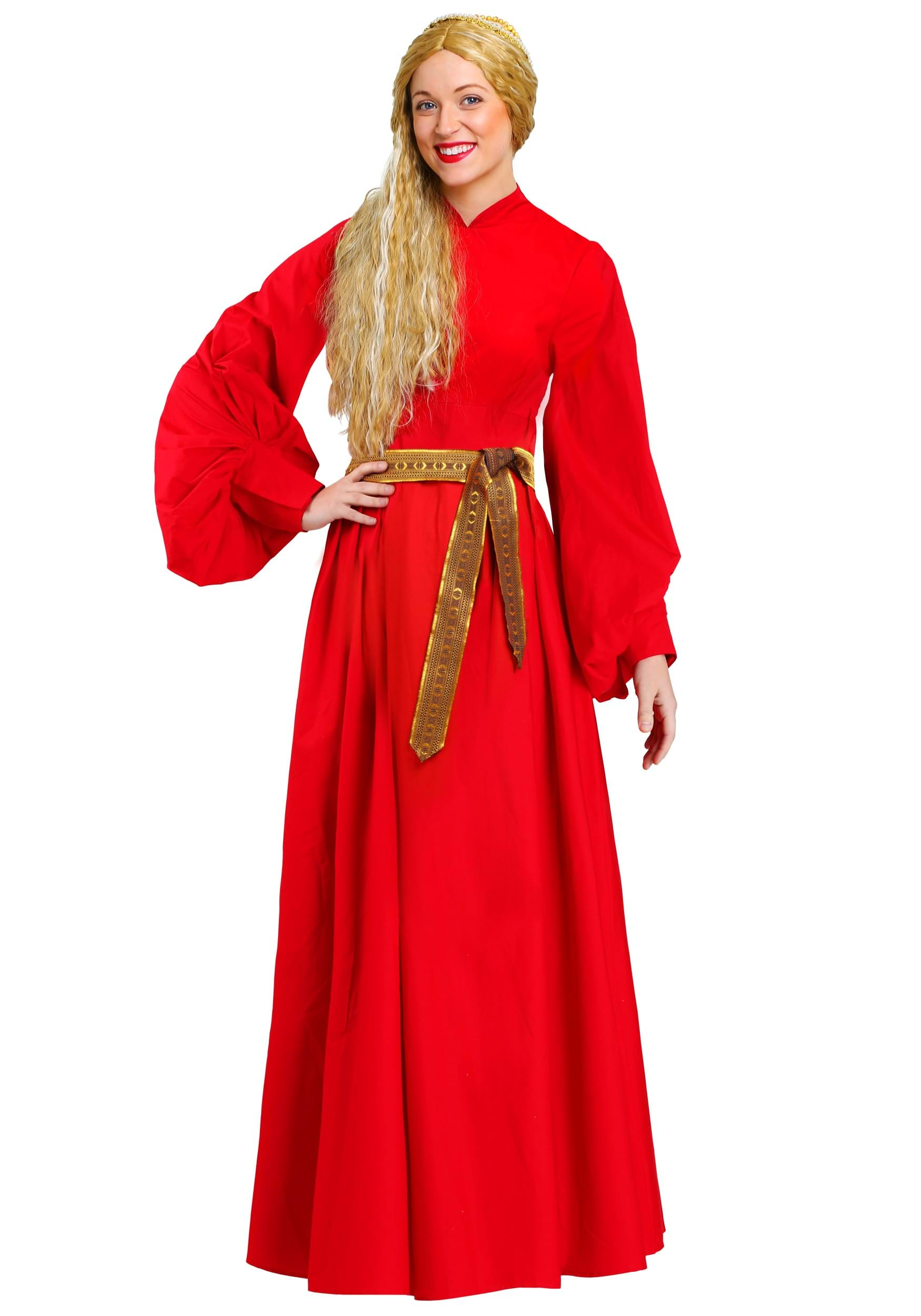 Princess Bride Buttercup Red Dress Fancy Dress Costume for Women