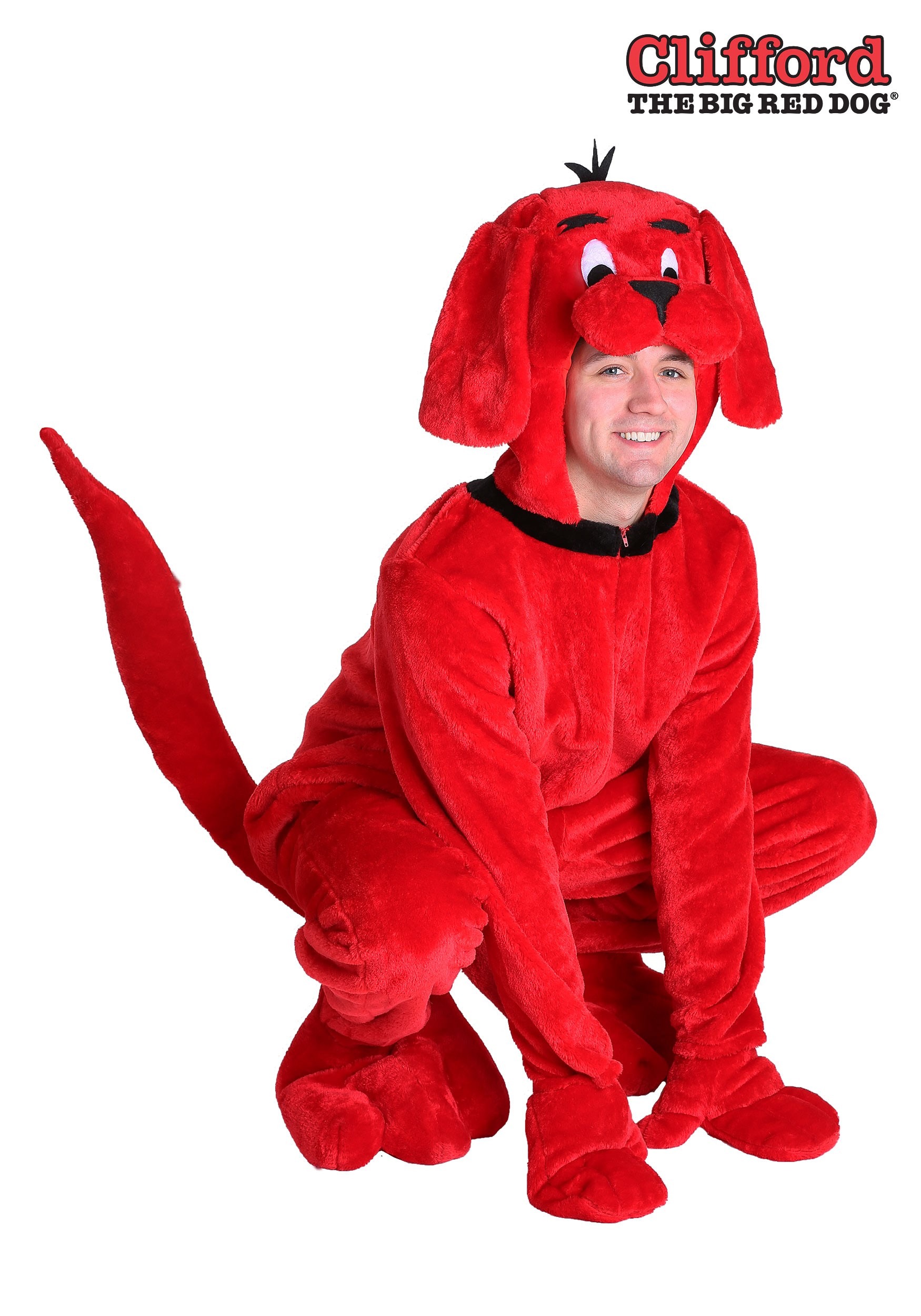 Plus Size Adult Clifford The Big Red Dog Fancy Dress Costume