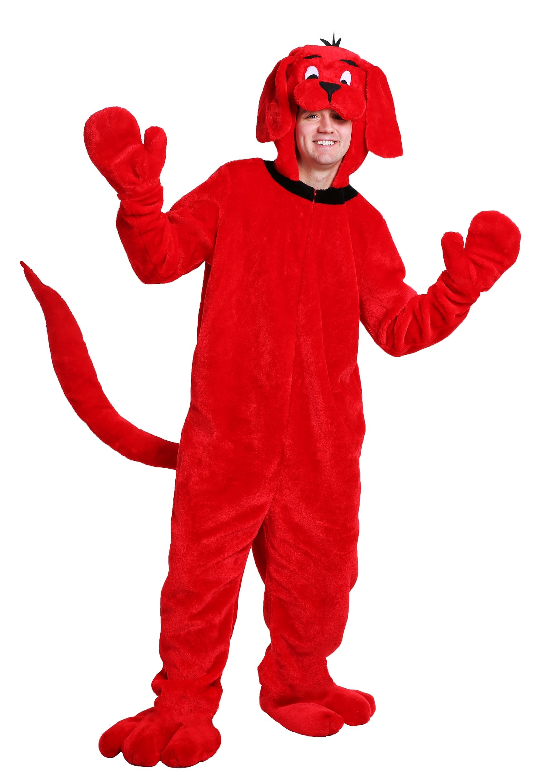 Plus Size Adult Clifford The Big Red Dog Fancy Dress Costume