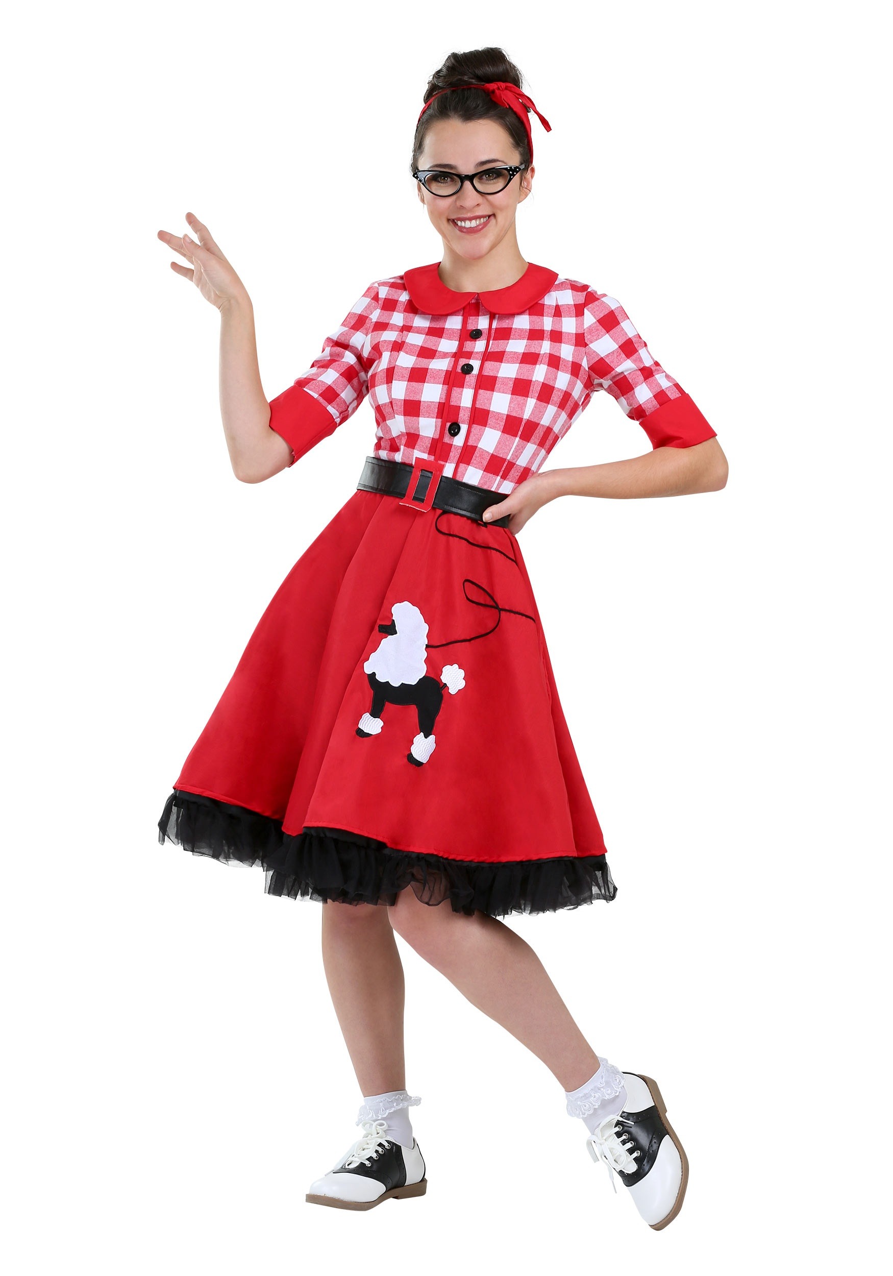 Plus Size Women's 50s Sock Hop Darling Fancy Dress Costume