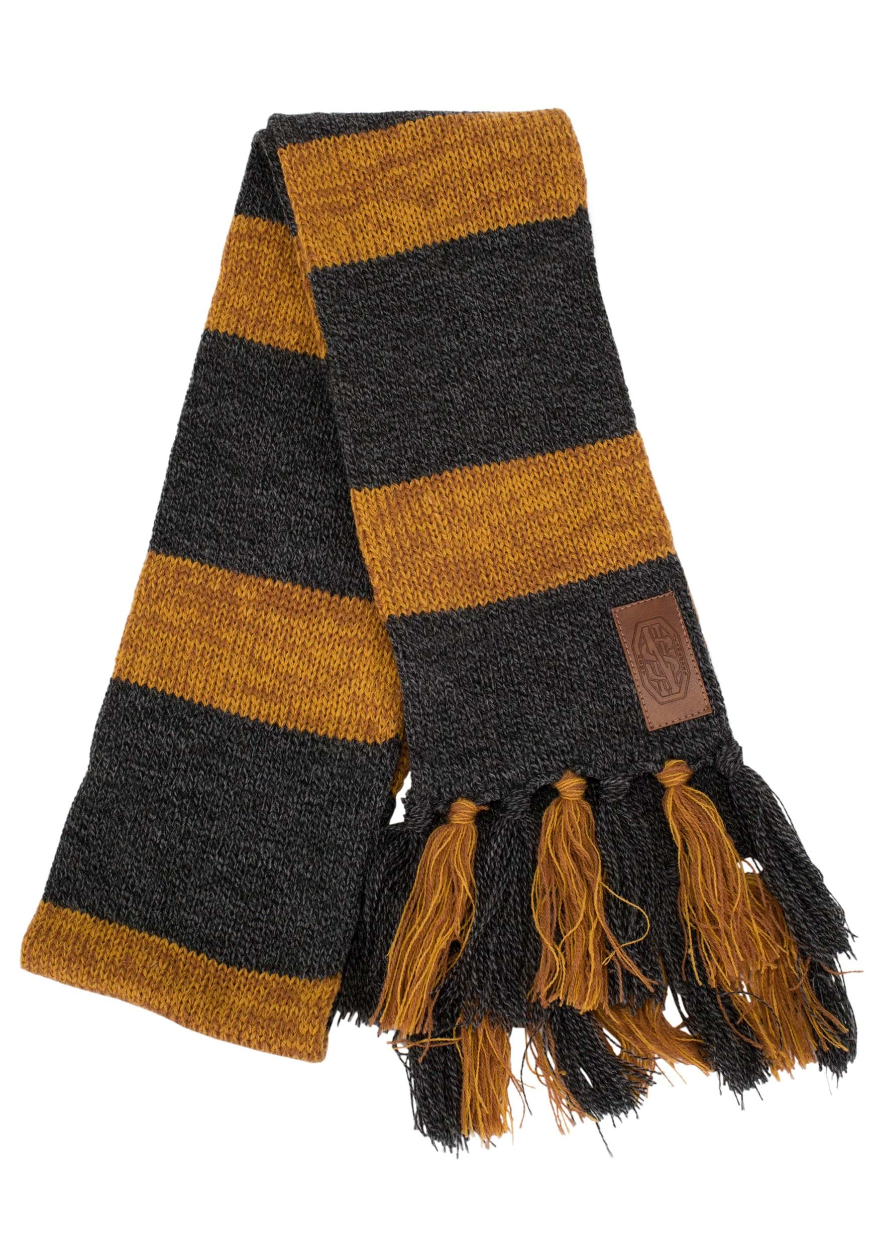 Photos - Fancy Dress Newt FUN Costumes  Scamander Hufflepuff Knit Scarf Orange/Gray EL440105 