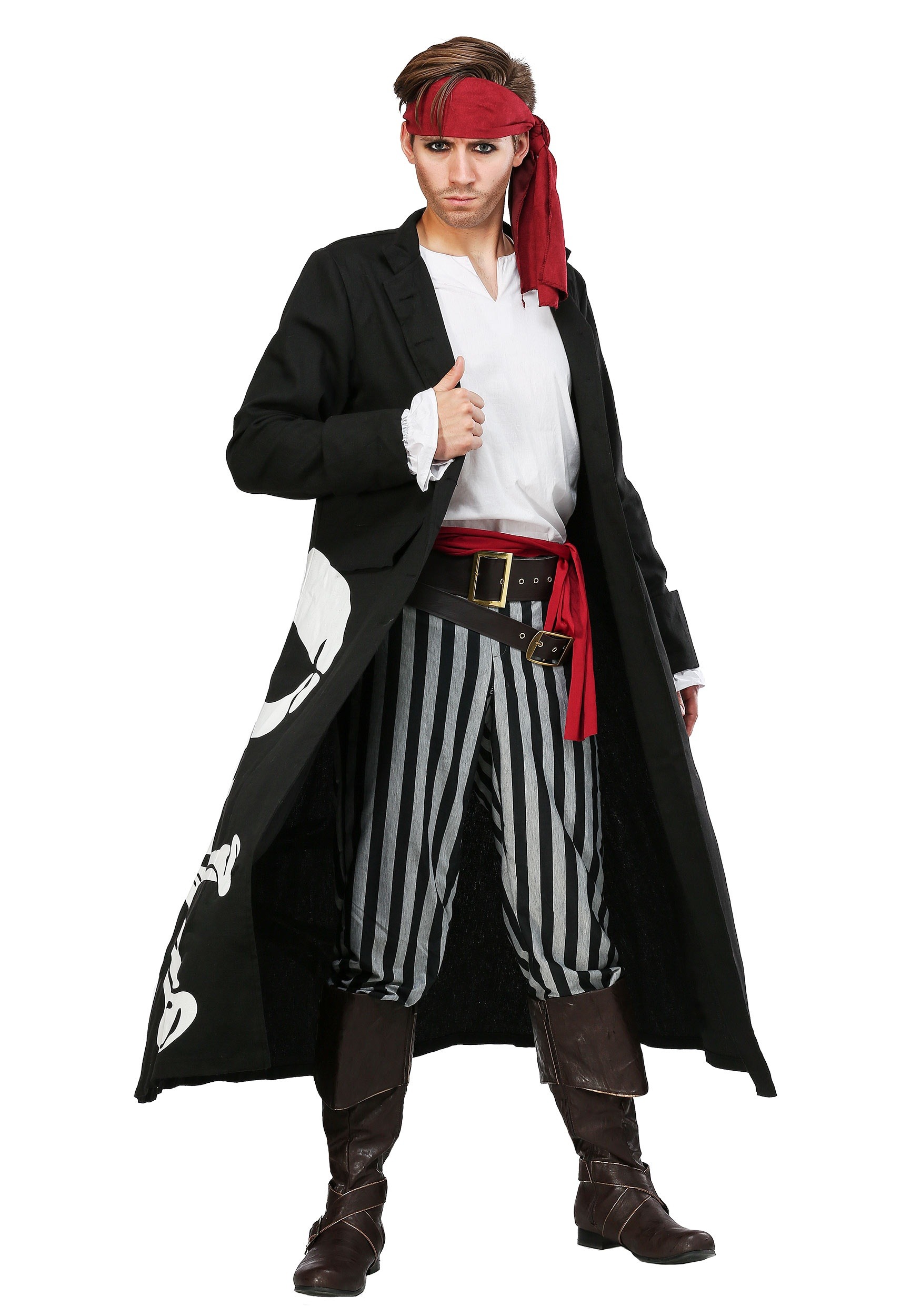 Pirate Flag Captain Plus Size Men's Fancy Dress Costume | Exclusive