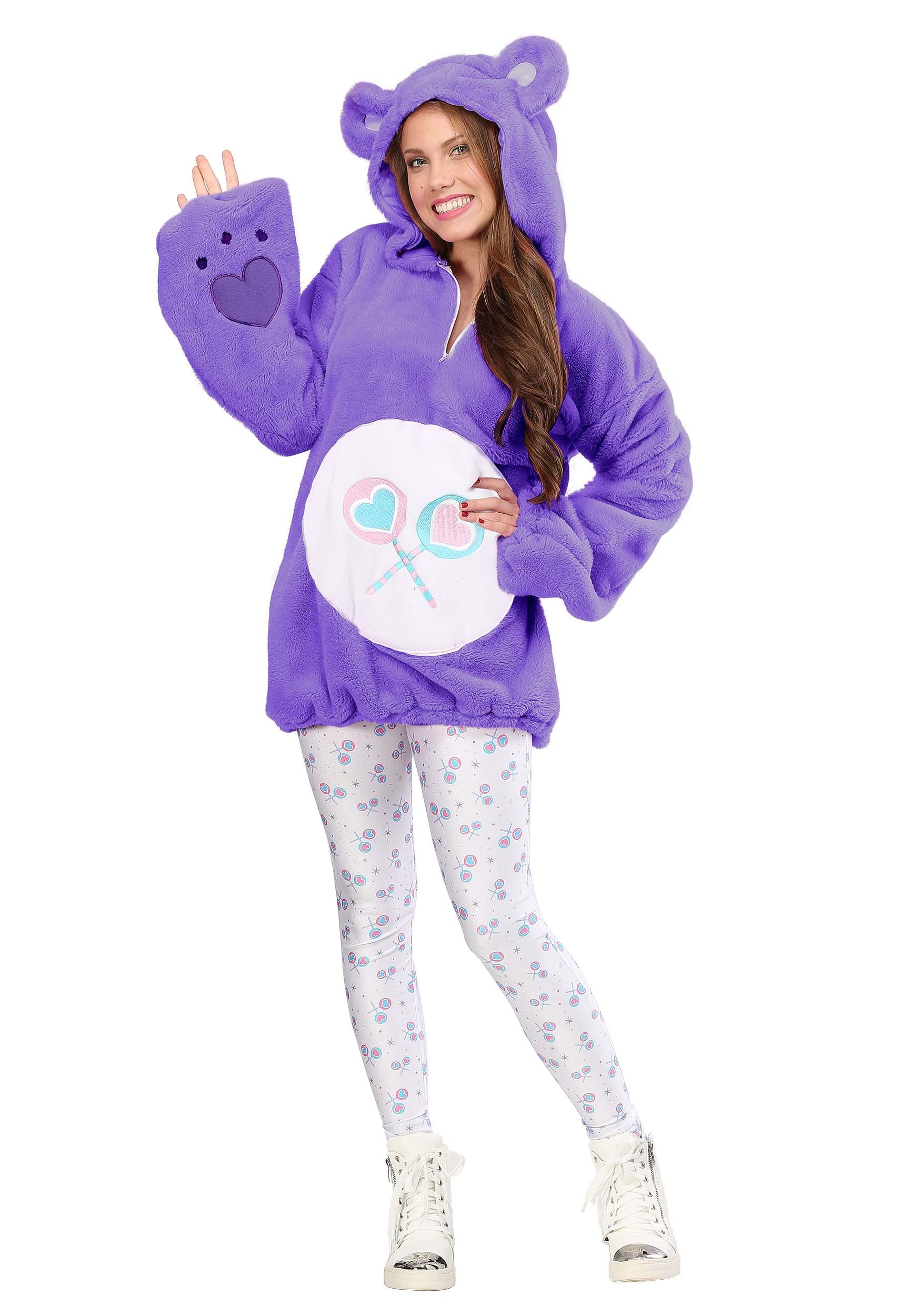 Care Bears Deluxe Share Bear Hoodie Fancy Dress Costume for Women