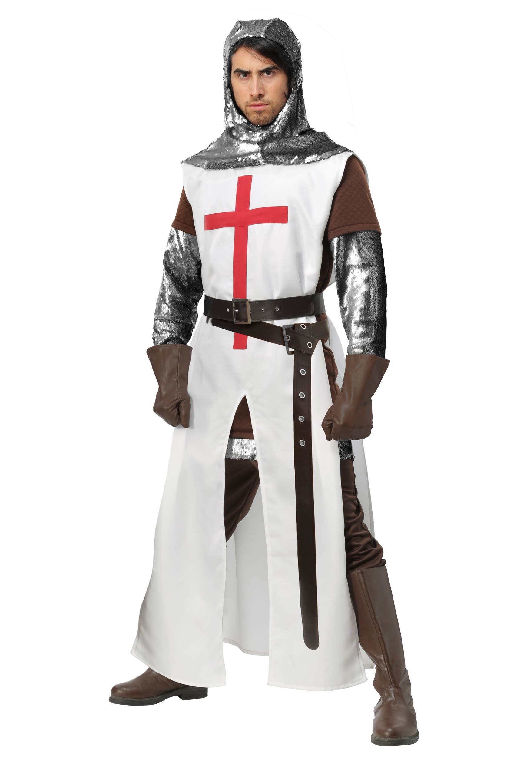 Photos - Fancy Dress Crusader FUN Costumes  Men's  Costume Brown/Gray/White F 