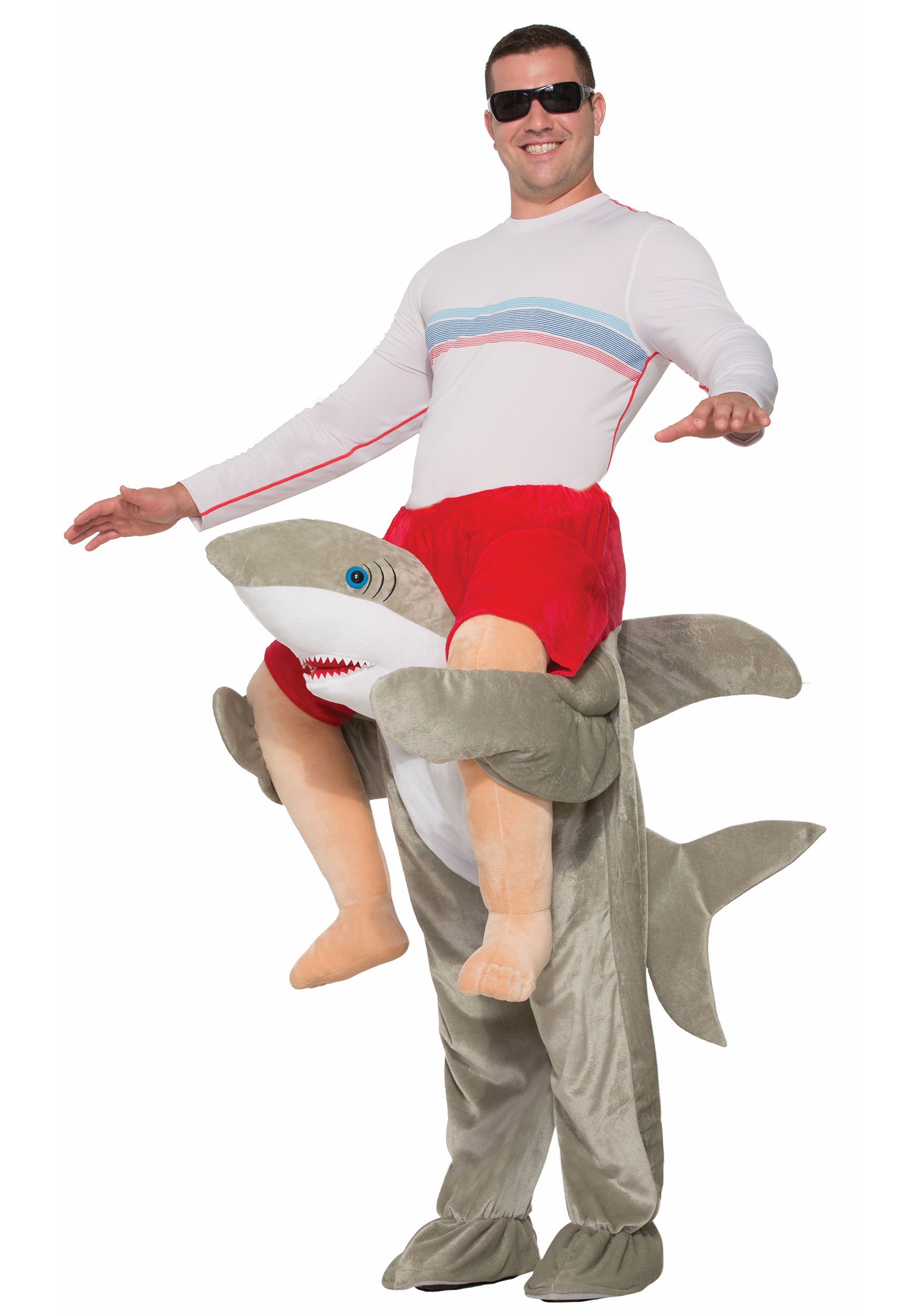 Adult Ride A Shark Fancy Dress Costume , Adult Funny Fancy Dress Costumes