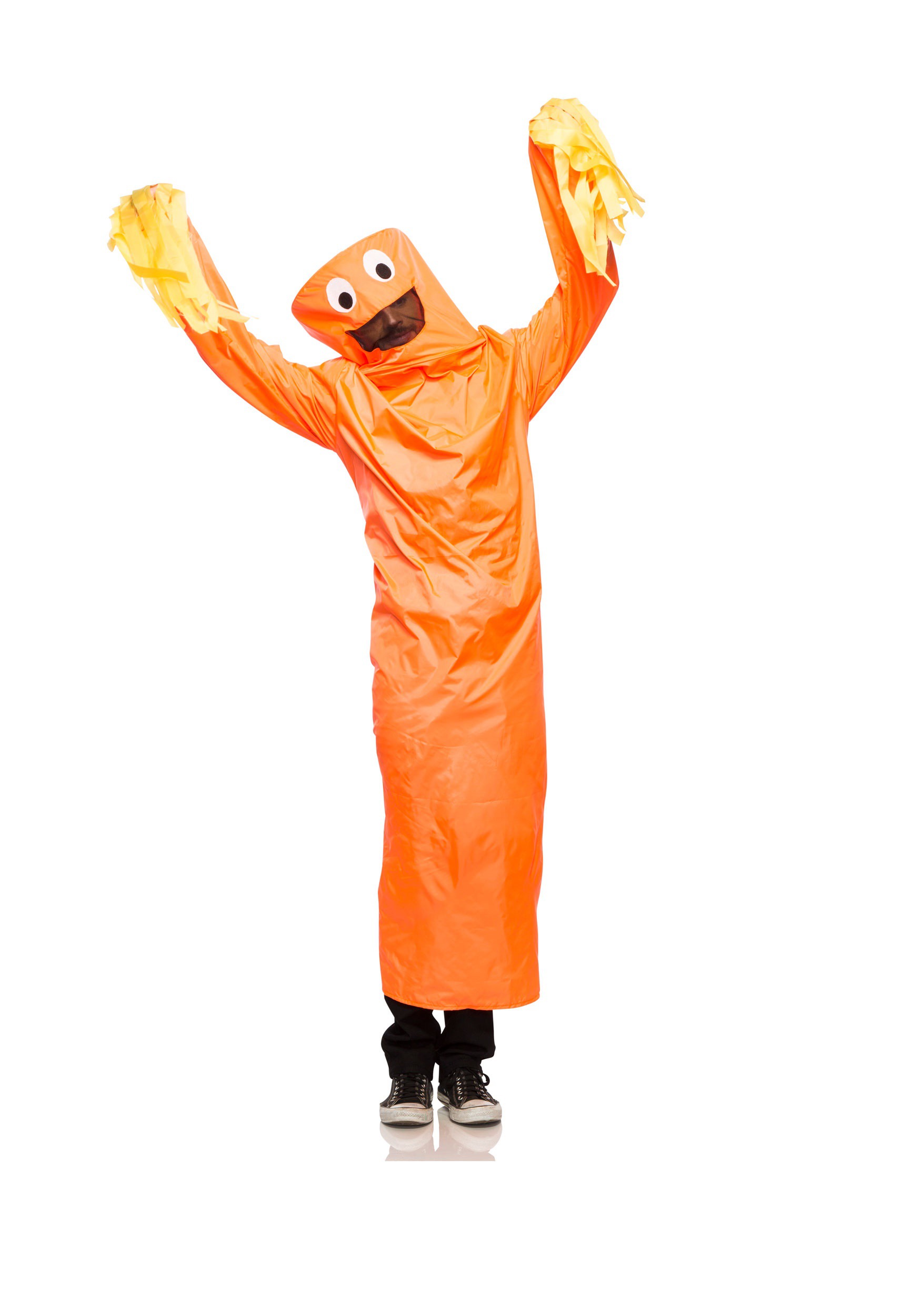 Orange Wacky Waving Arm Man Adult Fancy Dress Costume