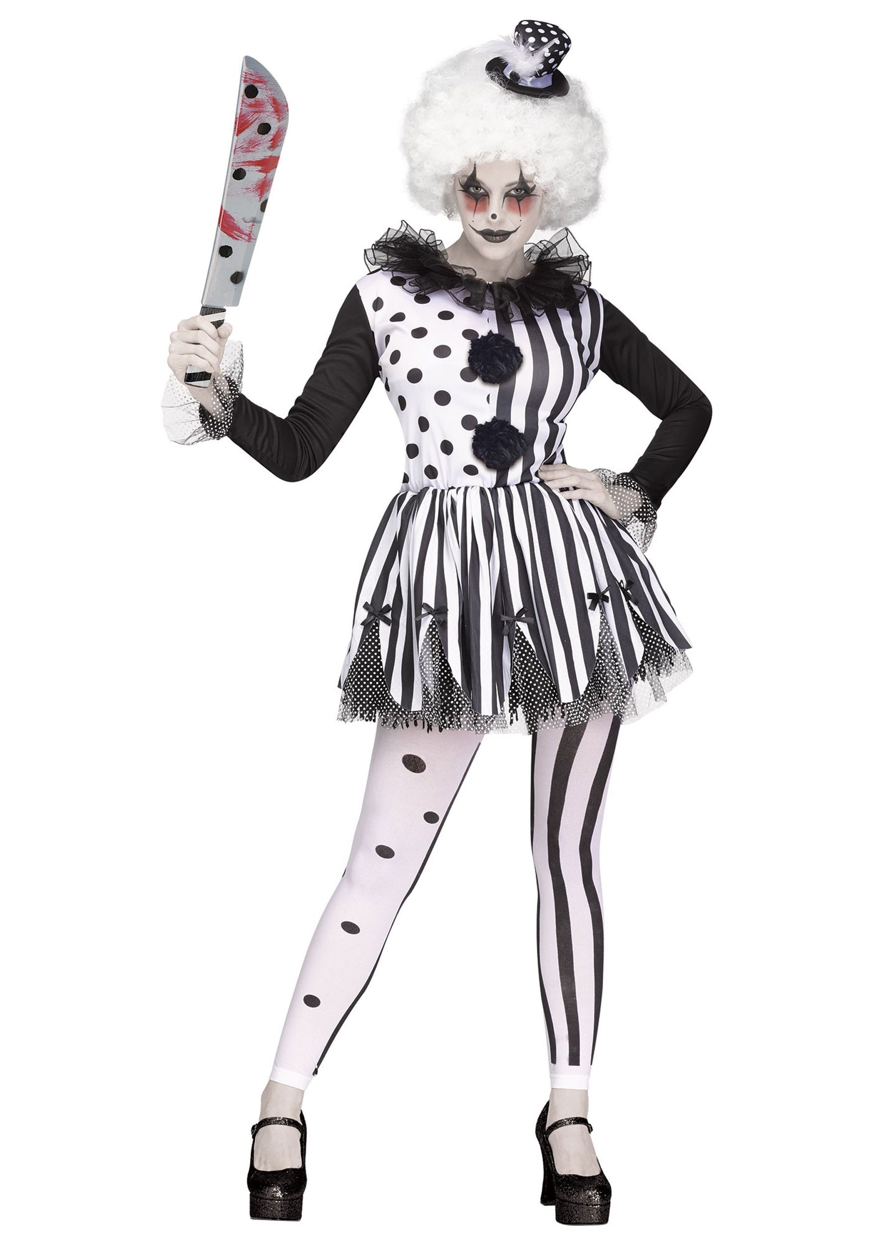 Women's Killer Clown Fancy Dress Costume