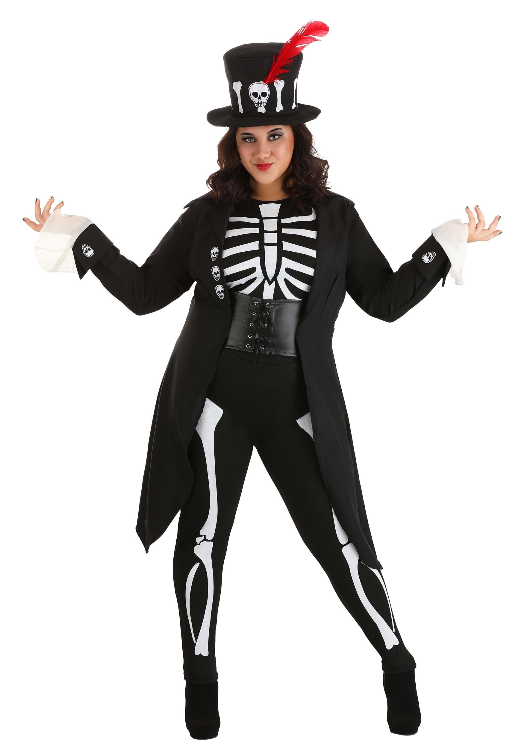Plus Size Women's Voodoo Skeleton Fancy Dress Costume , Exclusive