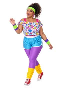 Plus Size Womens Work It Out 80s Costume New Main