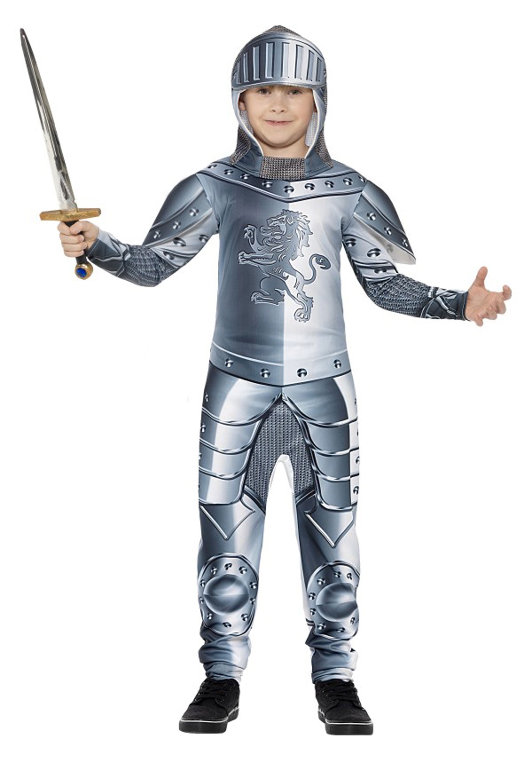 Silver Knight Boy's Fancy Dress Costume