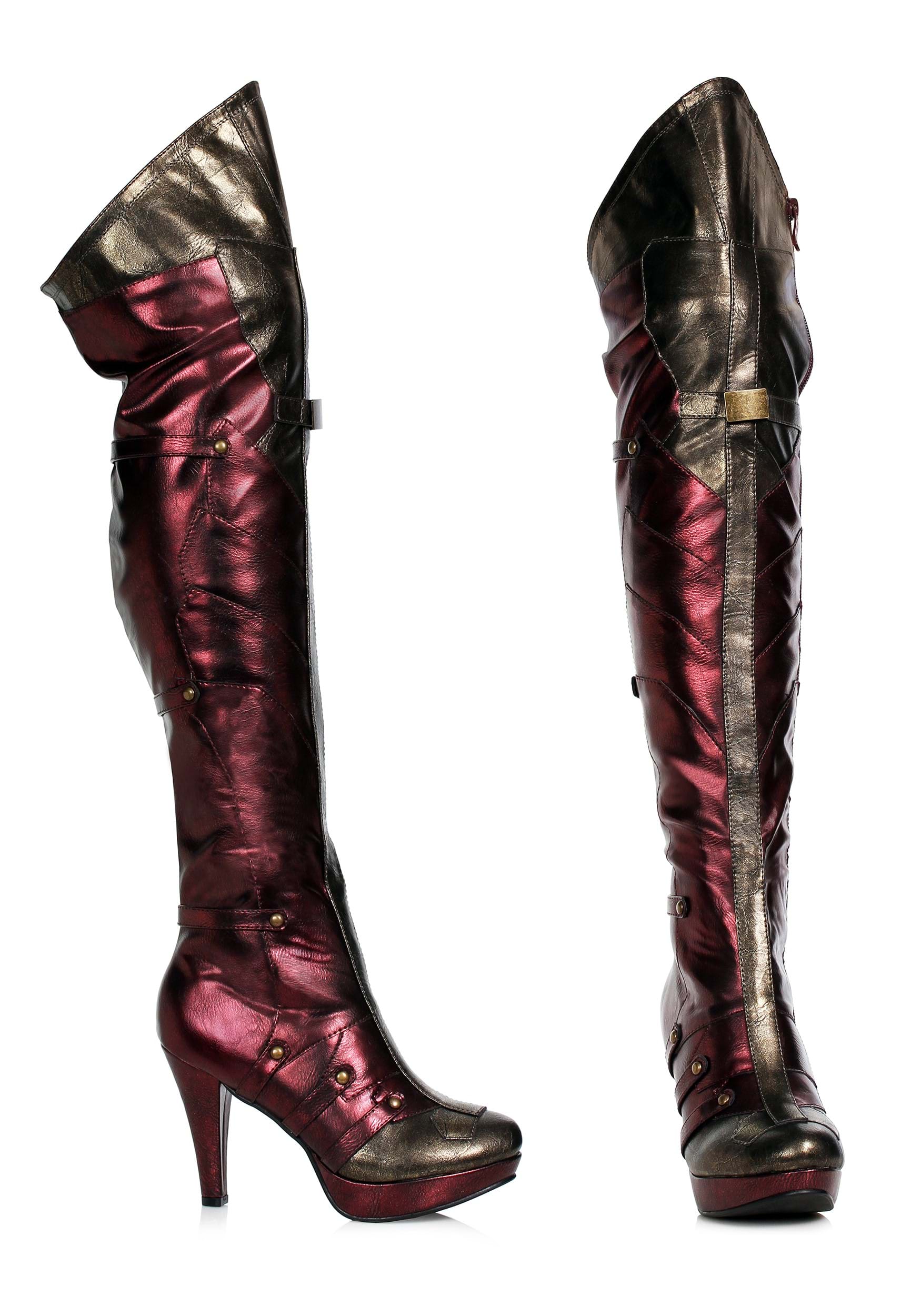 Women's Wonder Hero Fancy Dress Costume Boots