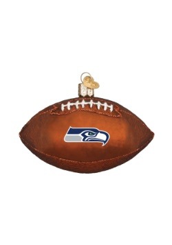 Seattle Seahawks Glass Football Ornament