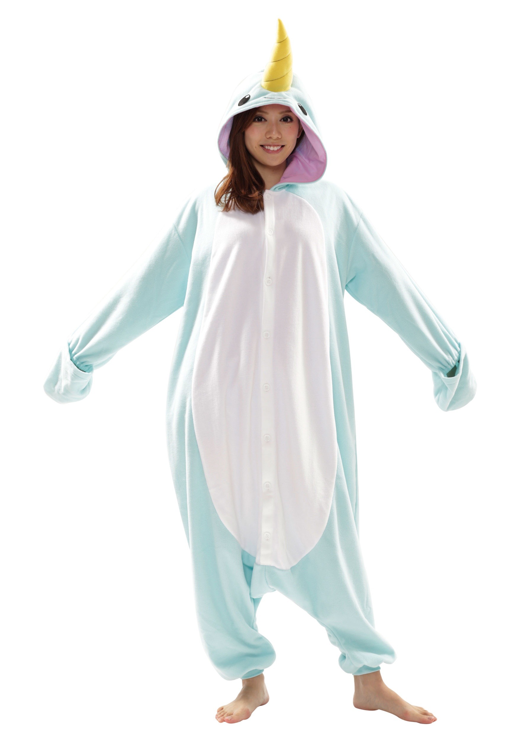 Adult Narwhal Kigurumi Fancy Dress Costume