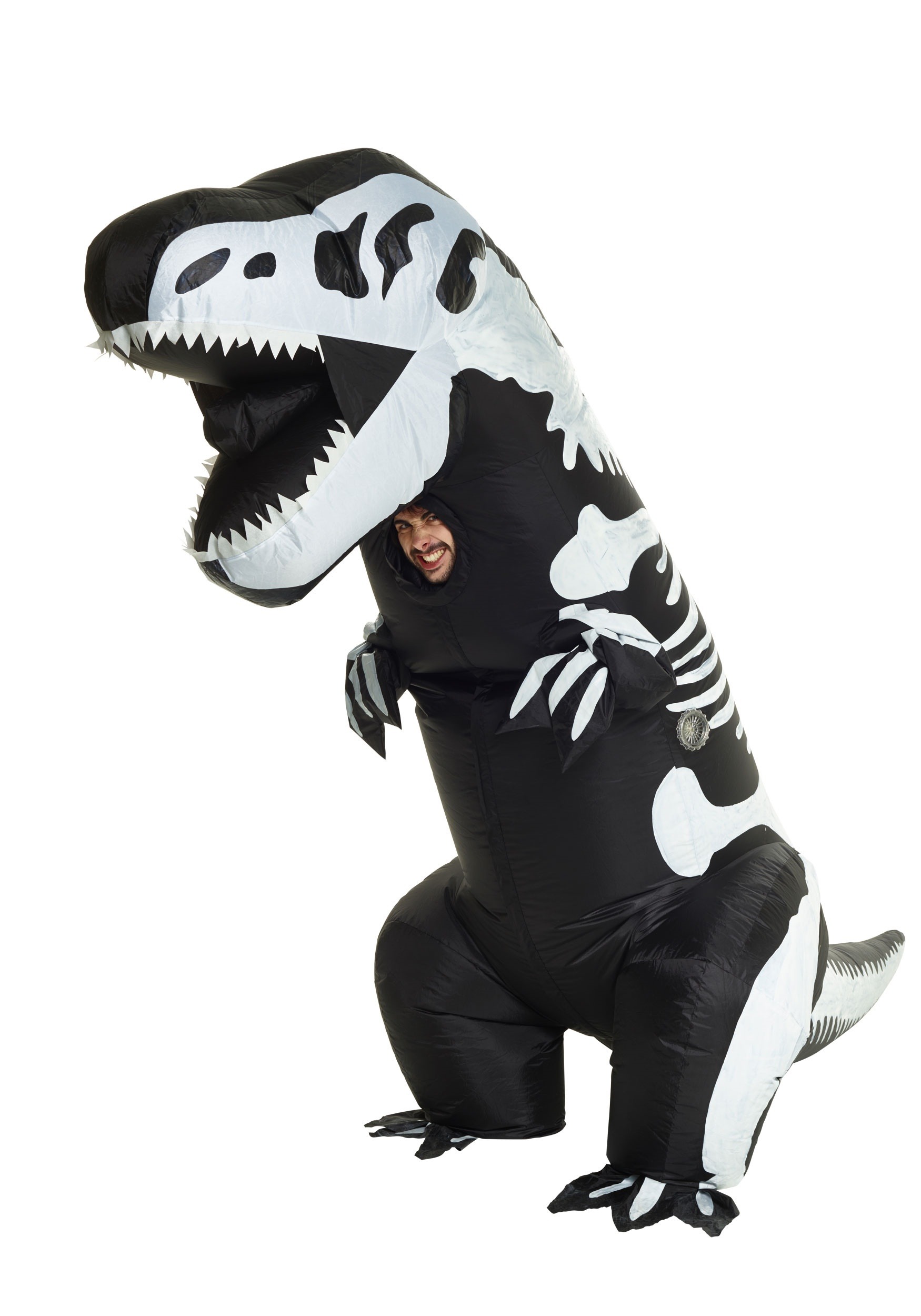 Inflatable Skeleton T-Rex Adult Fancy Dress Costume