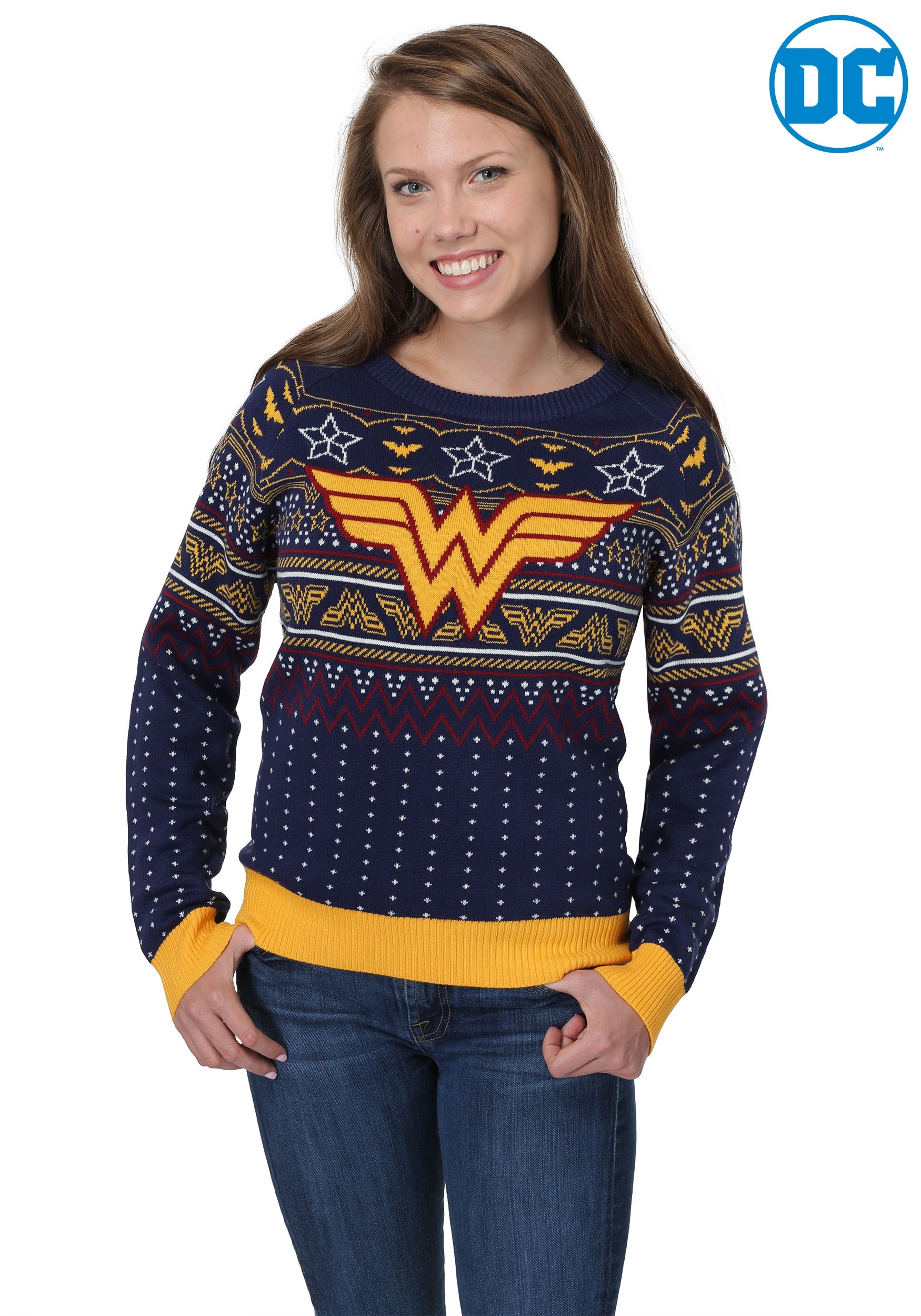 Wonder Woman Navy Ugly Christmas Sweater