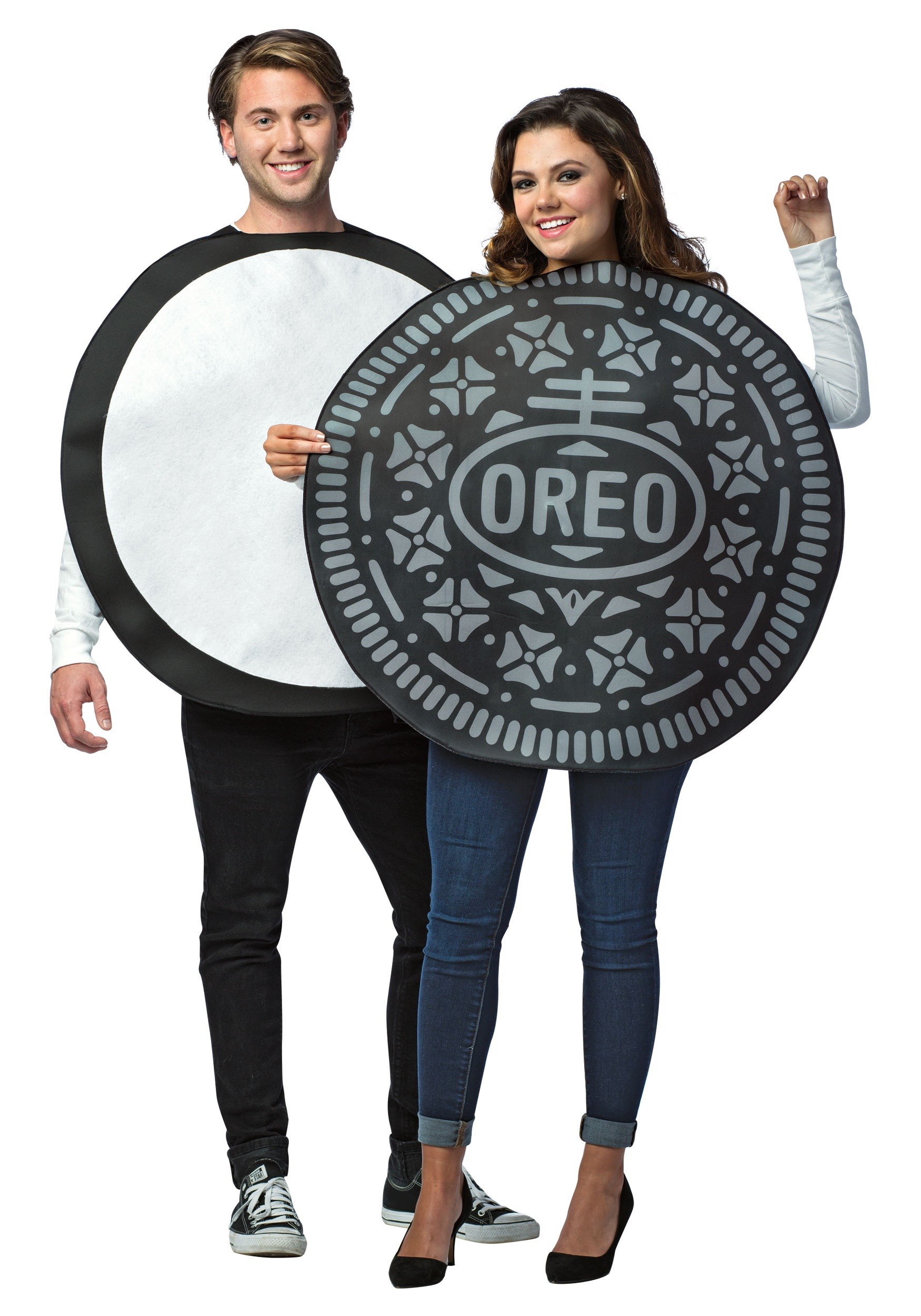 Adult Oreo Cookie Fancy Dress Costume , Couples Fancy Dress Costumes