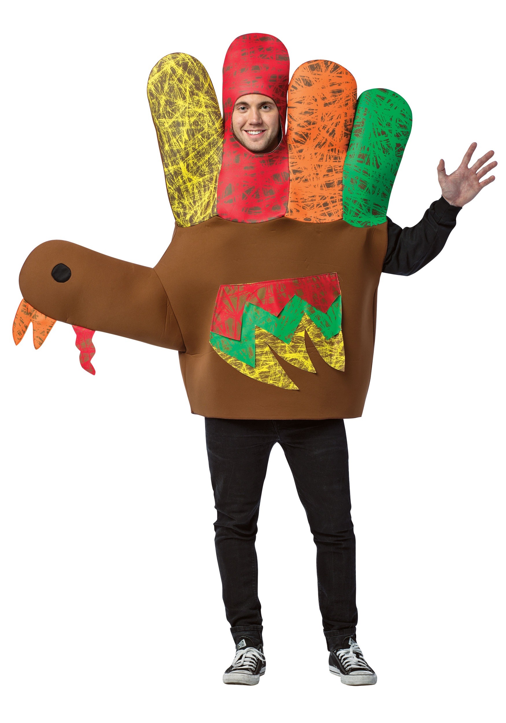 Hand Turkey Adult Fancy Dress Costume