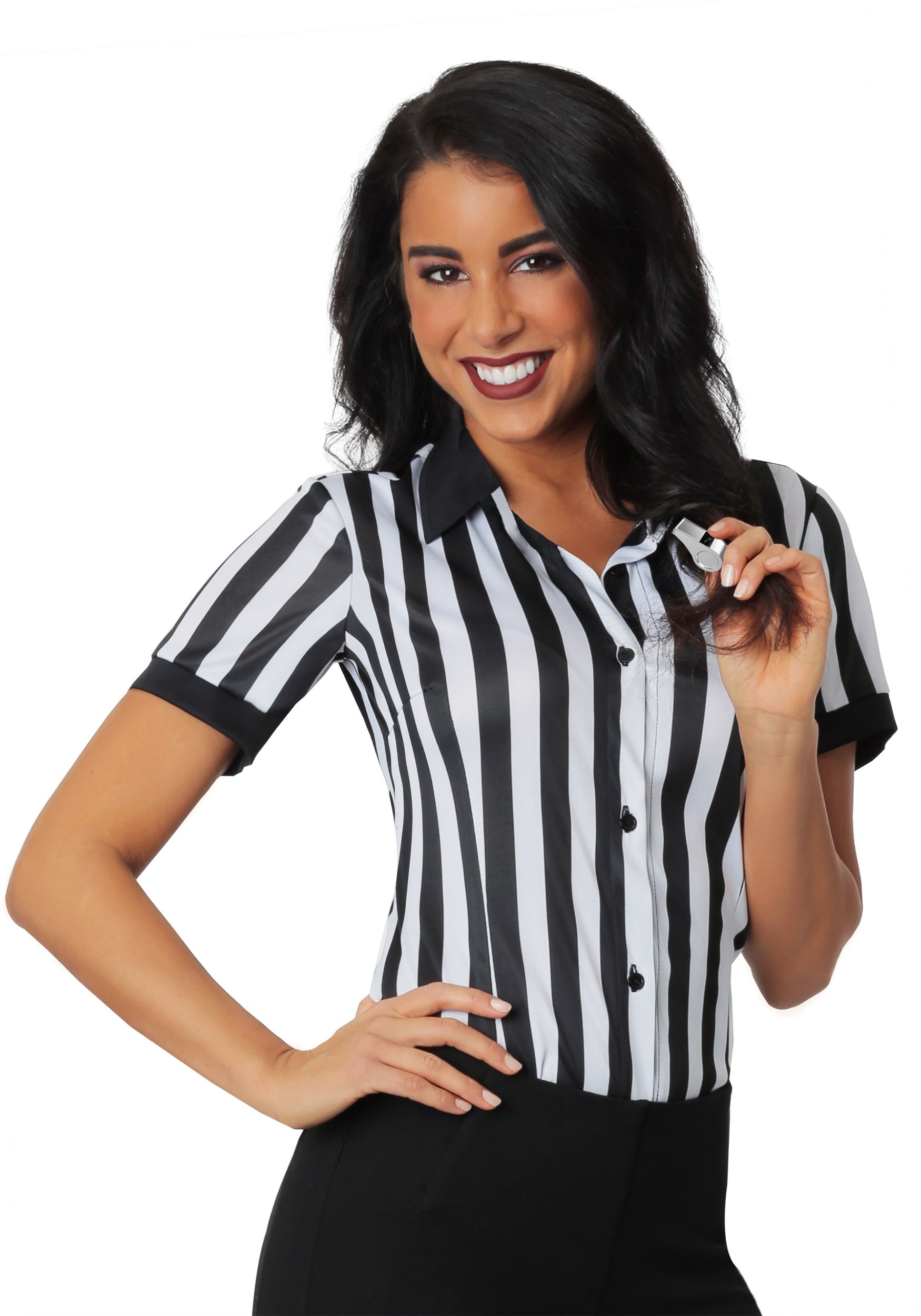 Photos - Fancy Dress FUN Costumes Button Up Women's Referee Shirt | Women's  Costume