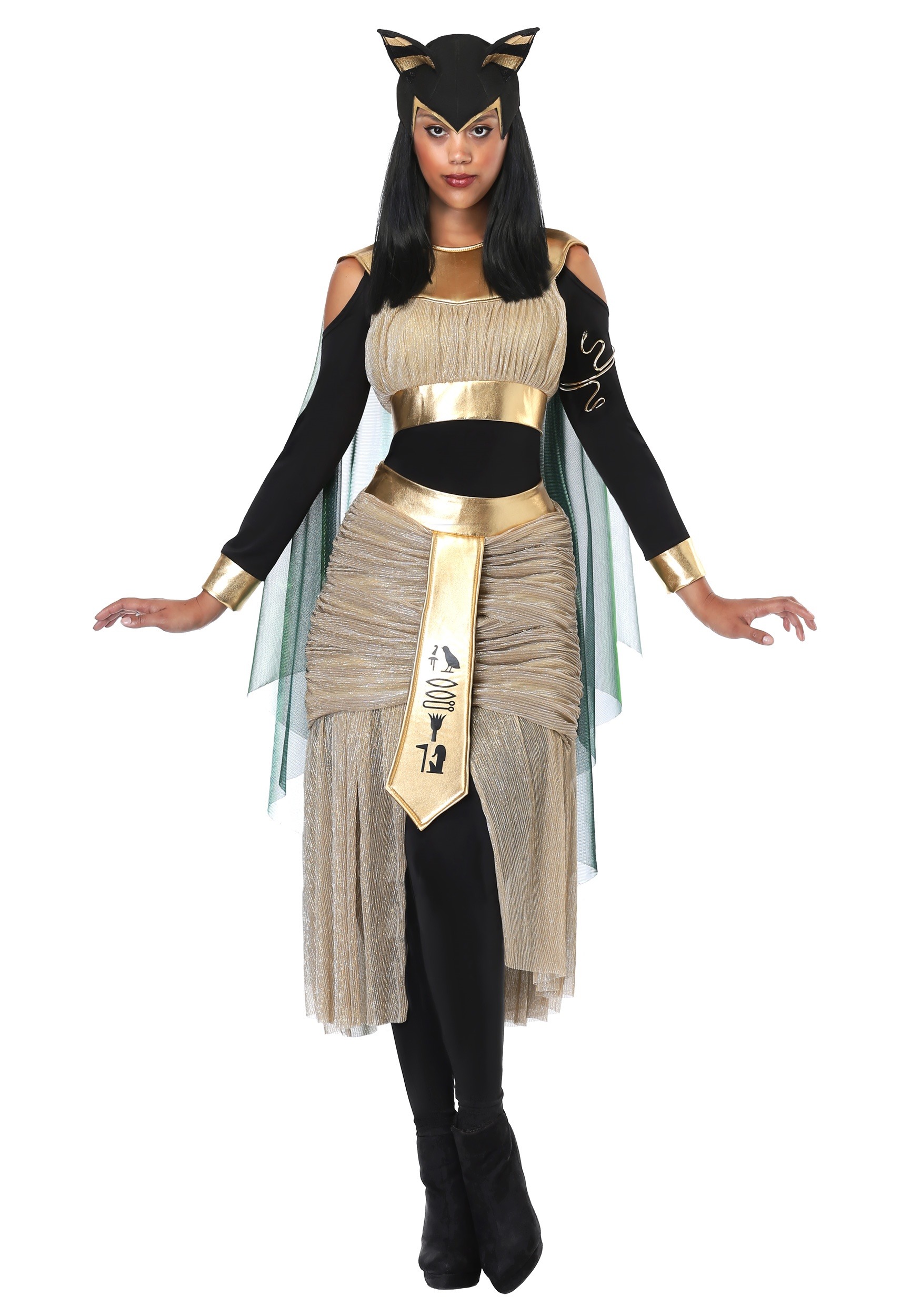 Photos - Fancy Dress Goddess FUN Costumes Egyptian  Bastet Women's  Costume Black/ 