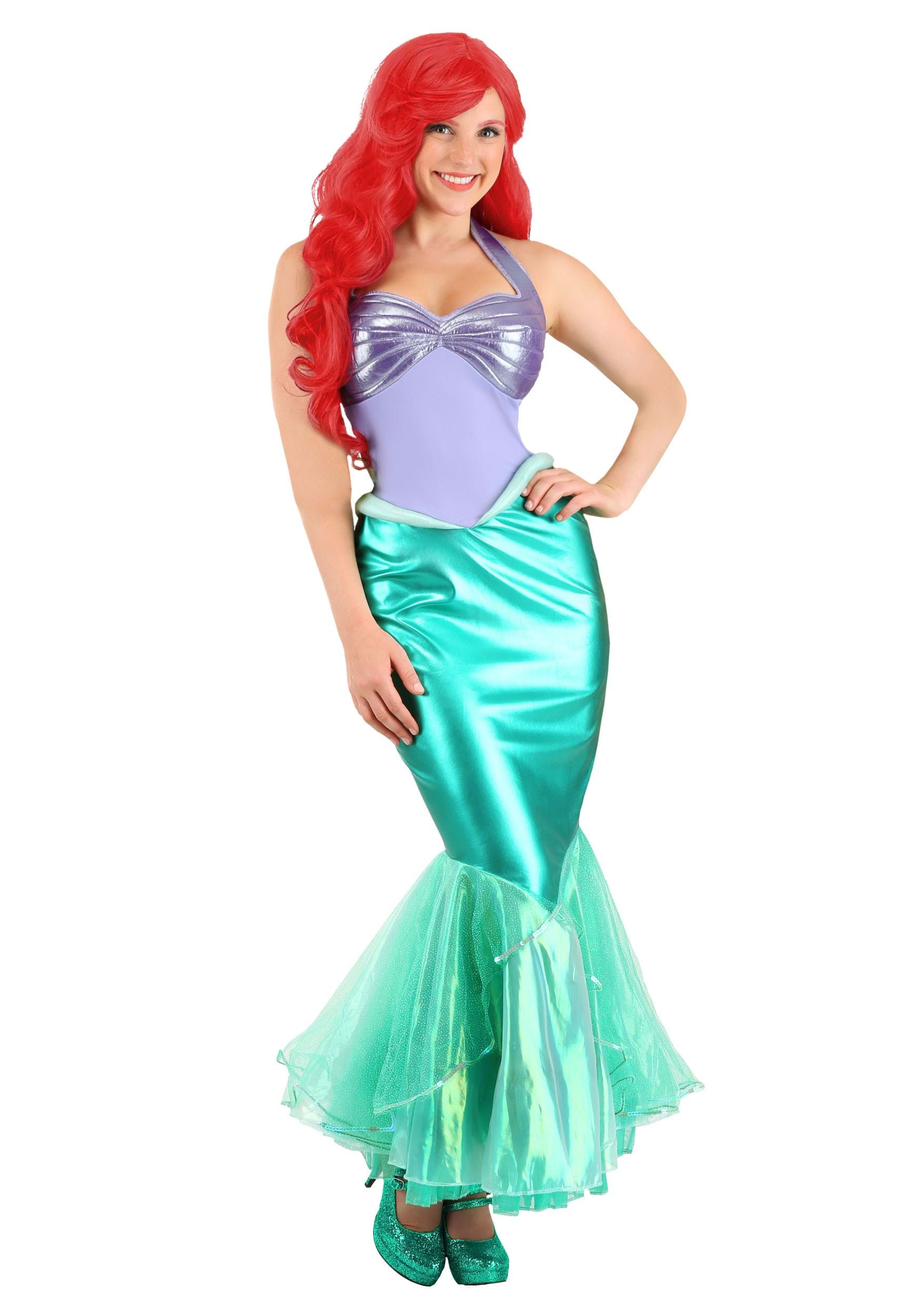 Little Mermaid Disney Ariel Deluxe Adult Fancy Dress Costume