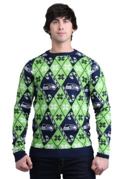 Seattle Seahawks Candy Cane Sweater