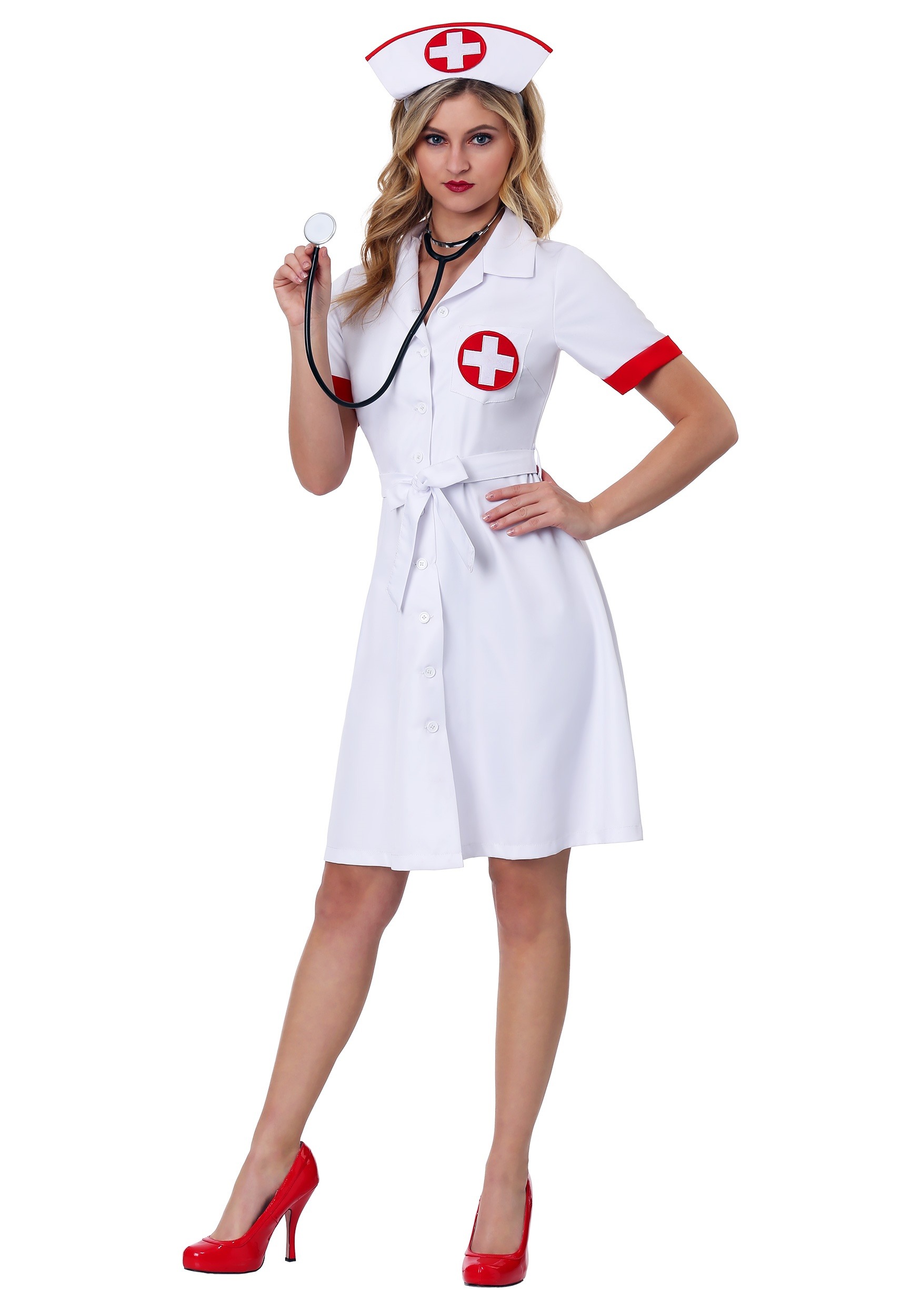 Plus Size Stitch Me Up Nurse Fancy Dress Costume For Women