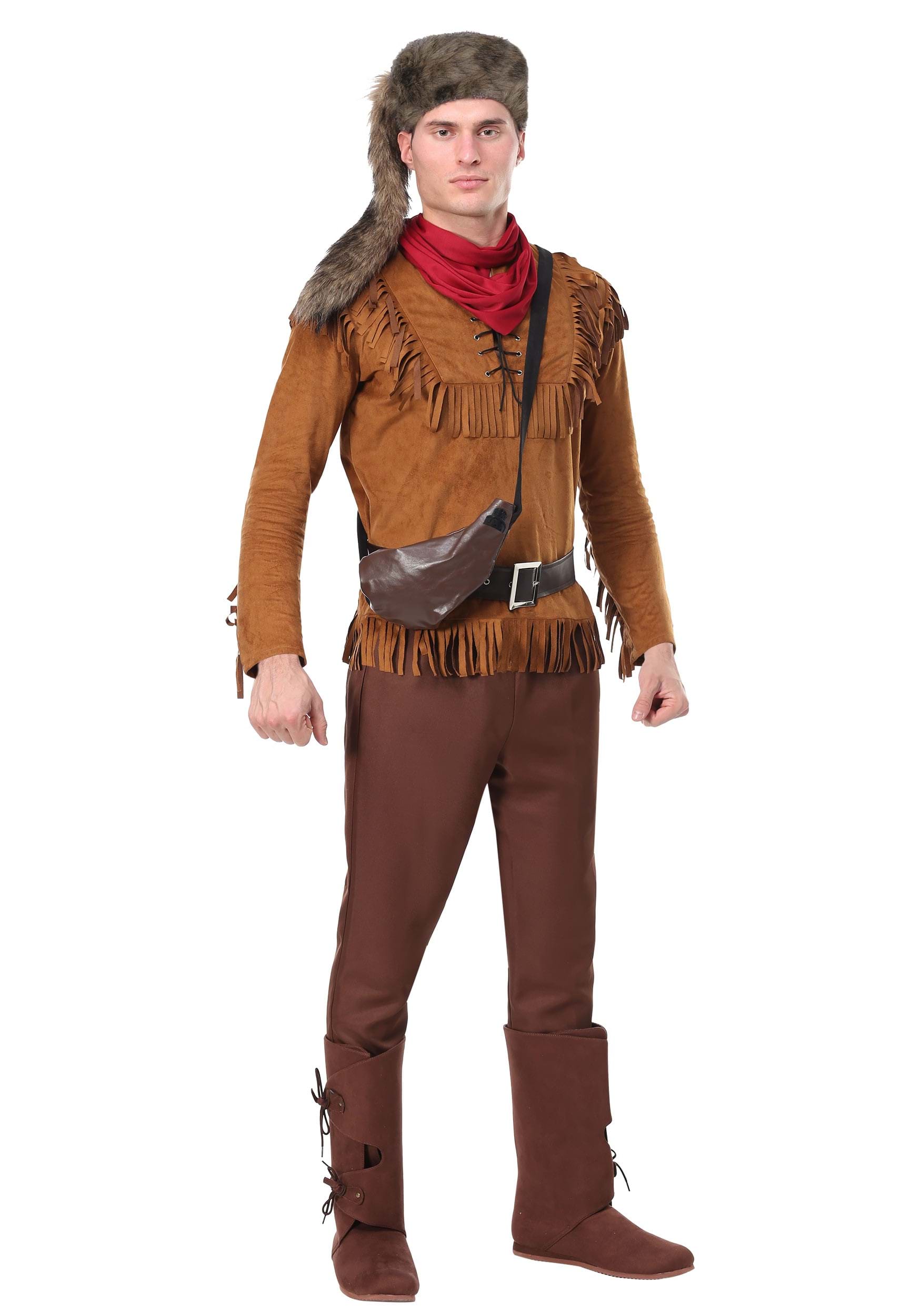 Davy Crockett Fancy Dress Costume For Adults
