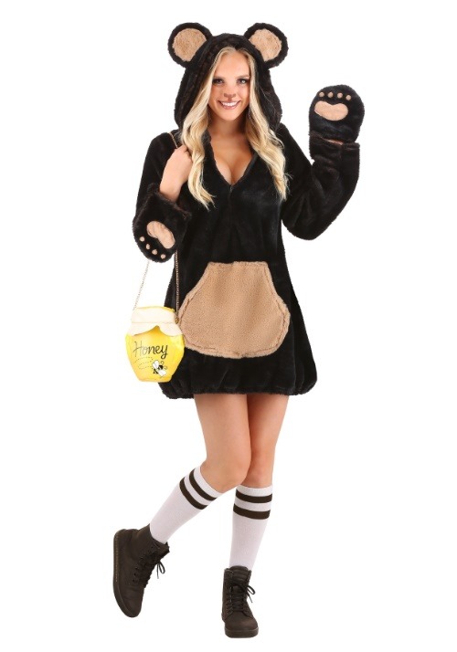 Women's Cozy Brown Bear Costume