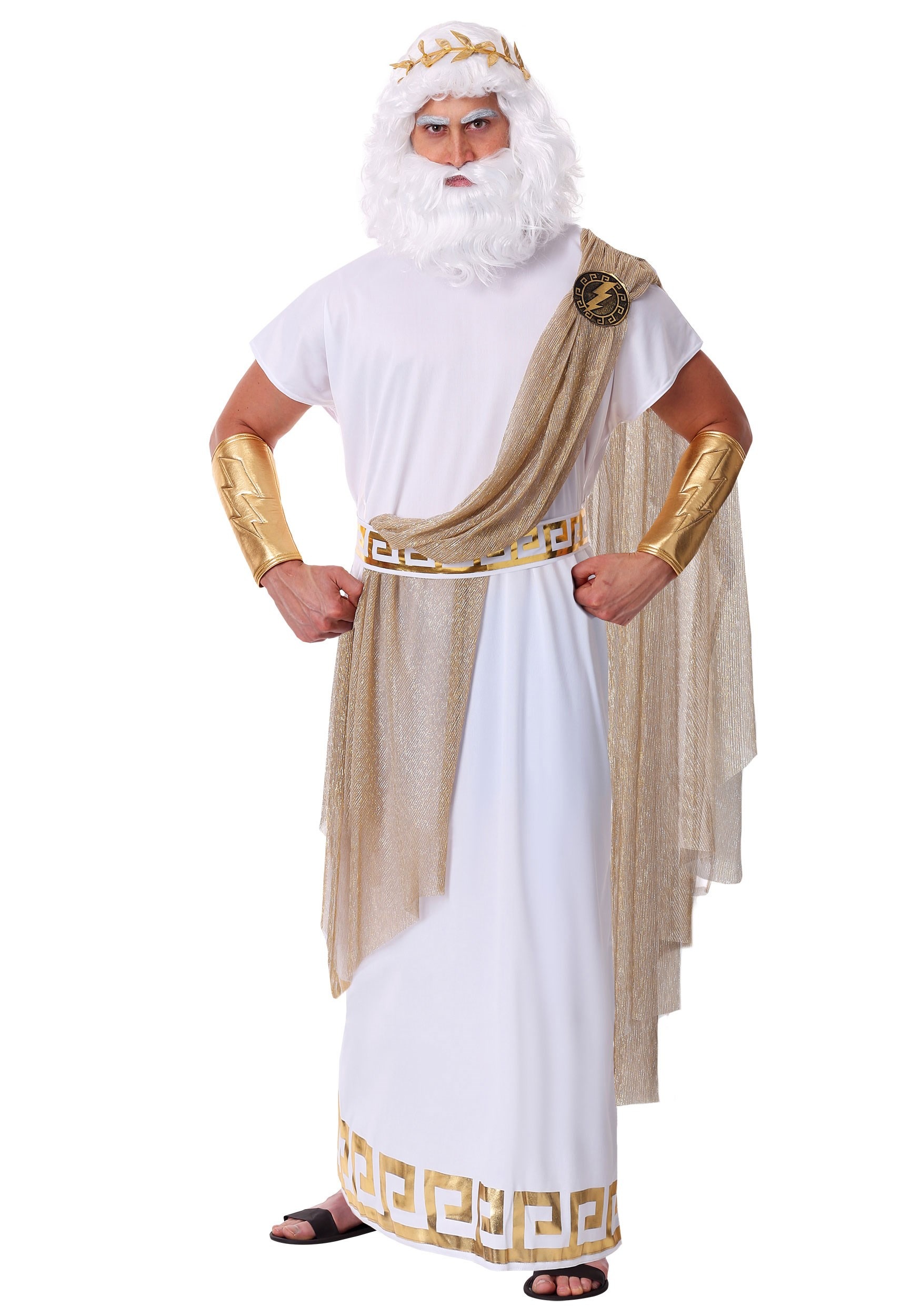 Plus Size Zeus Men's Fancy Dress Costume